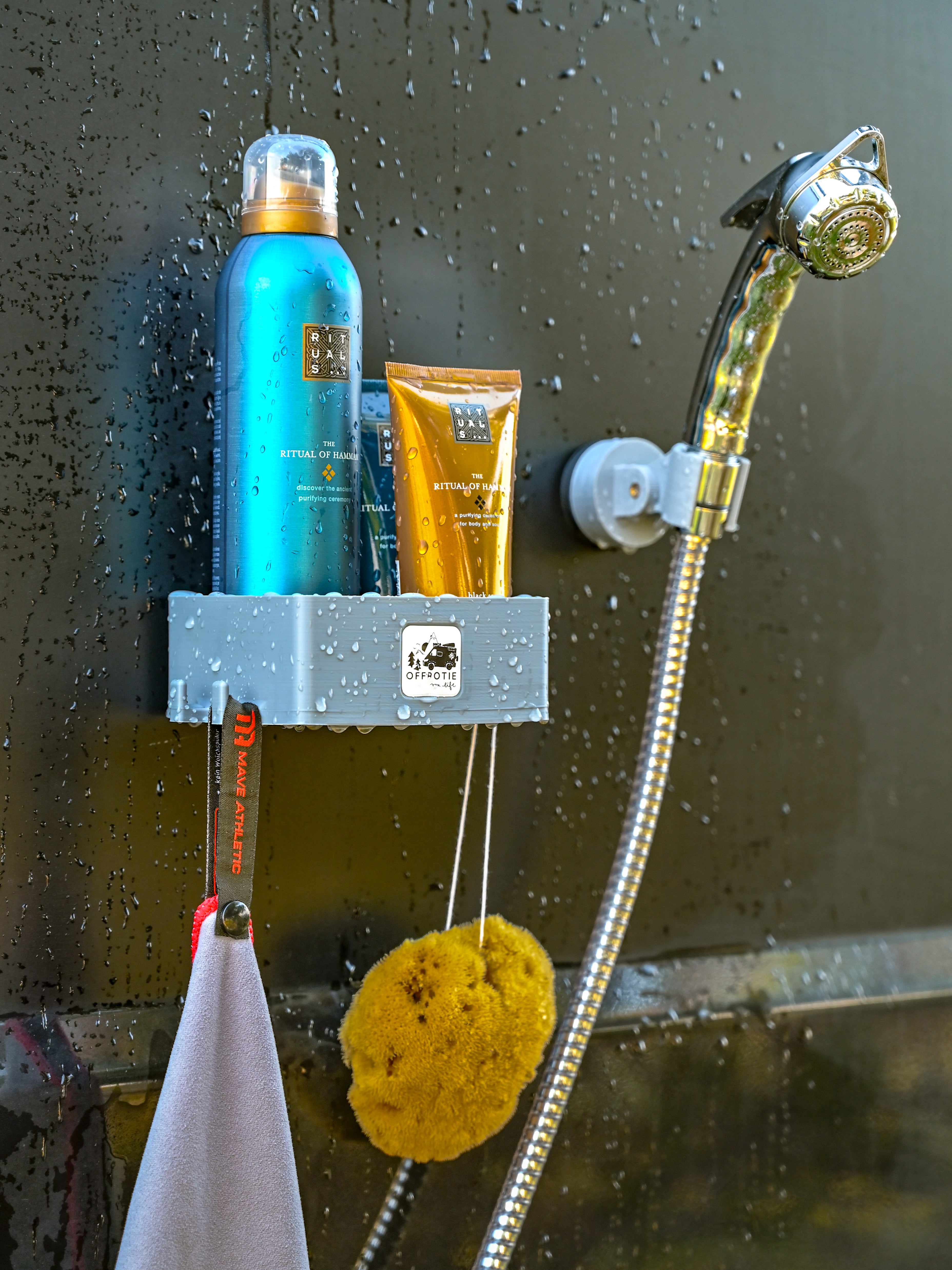 The Basket – Panier de douche magnétique – Offrotie imprimé en 3D – Portable pour Vanlife