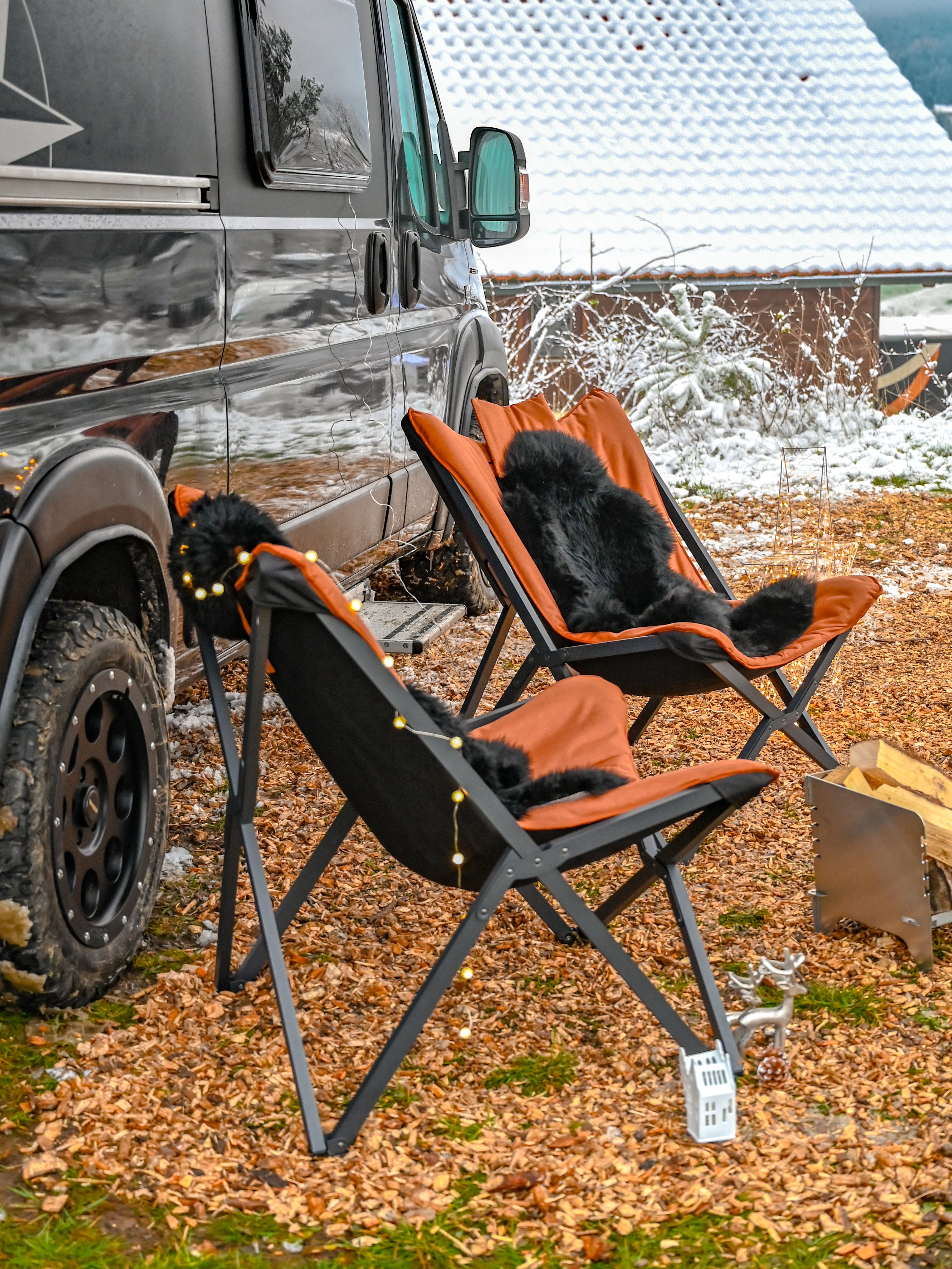 Silla Relax Bo-Camp Molfat - Colección Industrial - Plegable para Vanlife