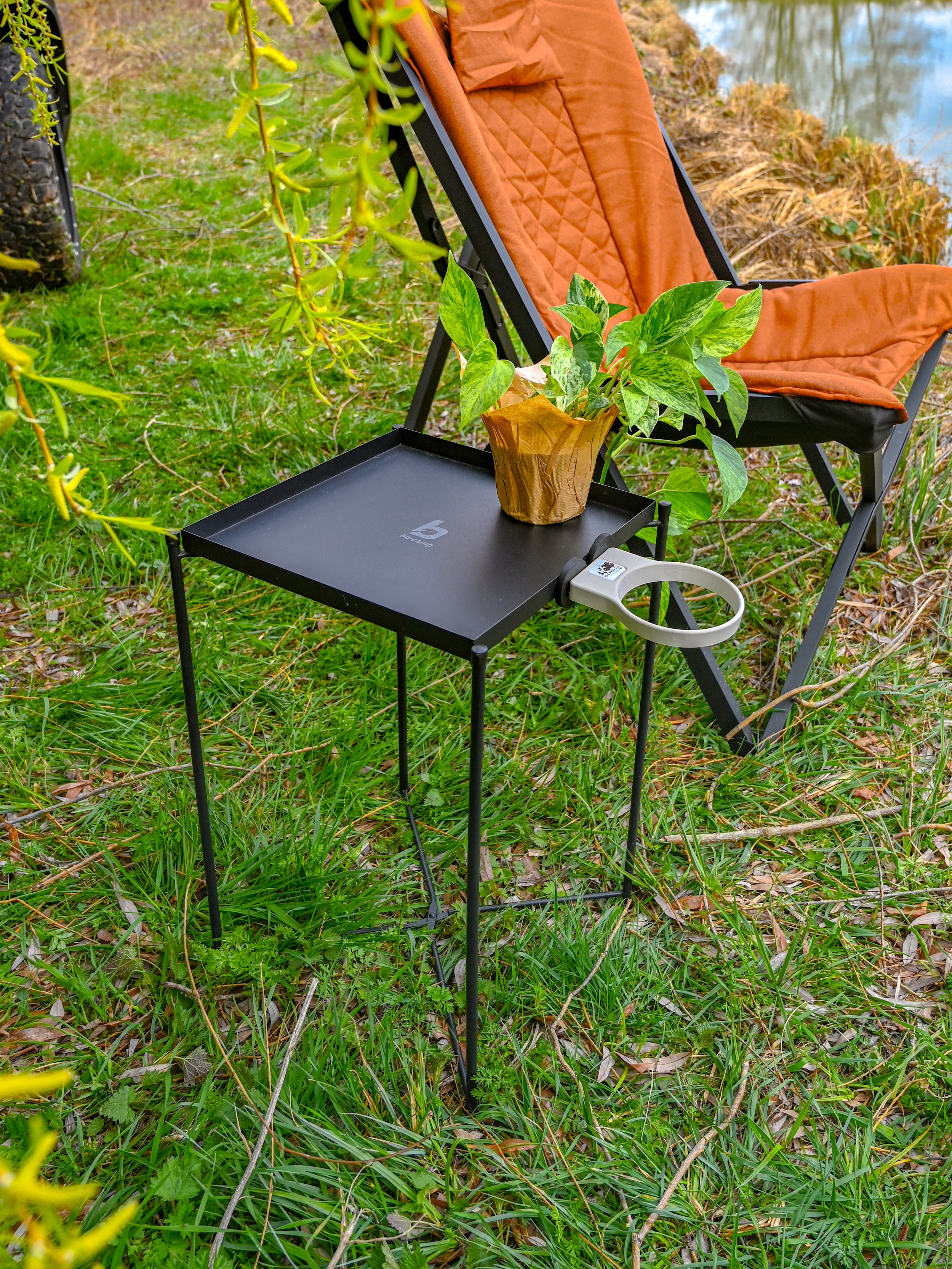 Mesa auxiliar de acero - Colección industrial Bo-Camp - Plegable para Vanlife