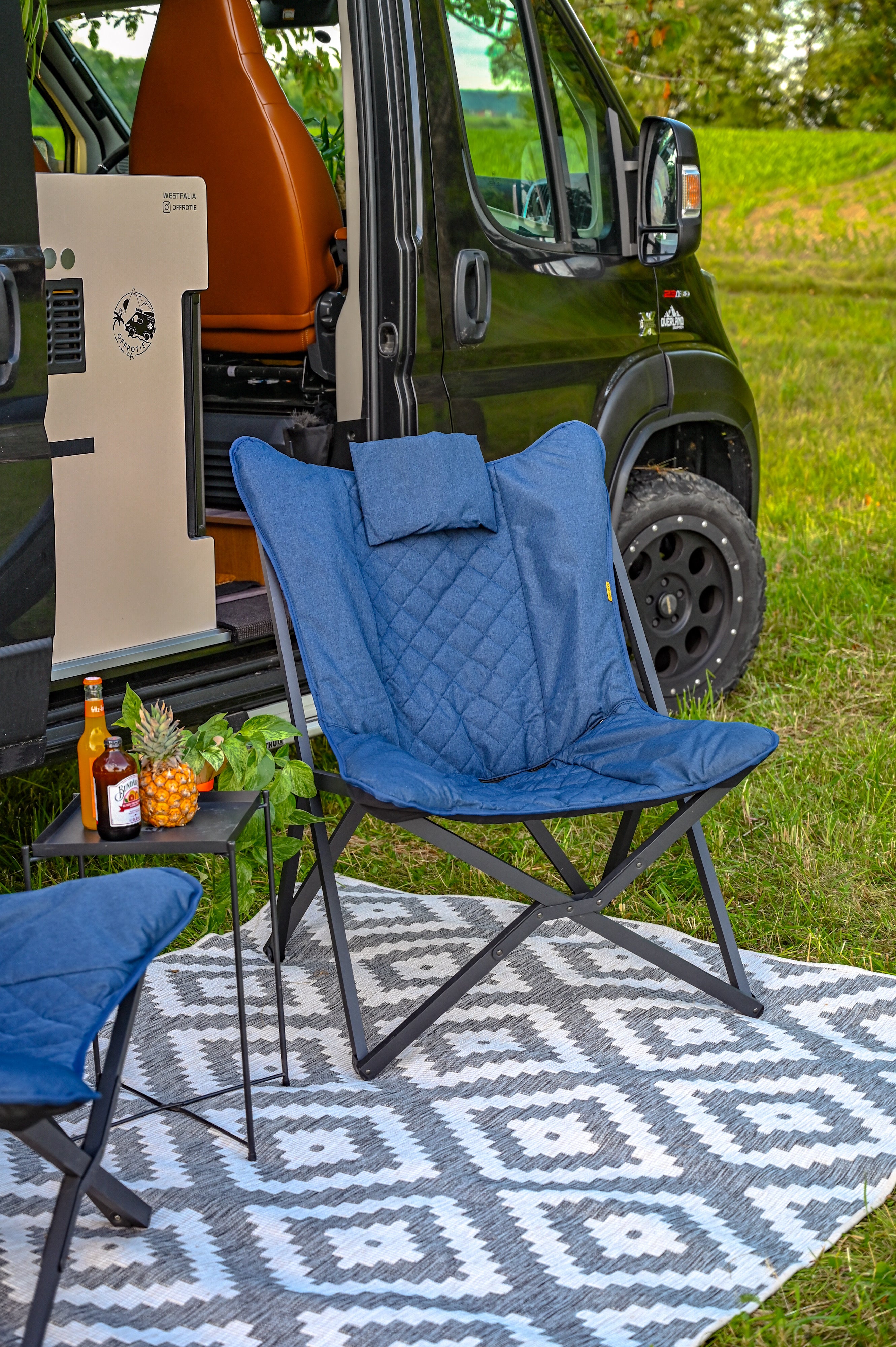 Silla Relax Bo-Camp Molfat - Colección Industrial - Plegable para Vanlife