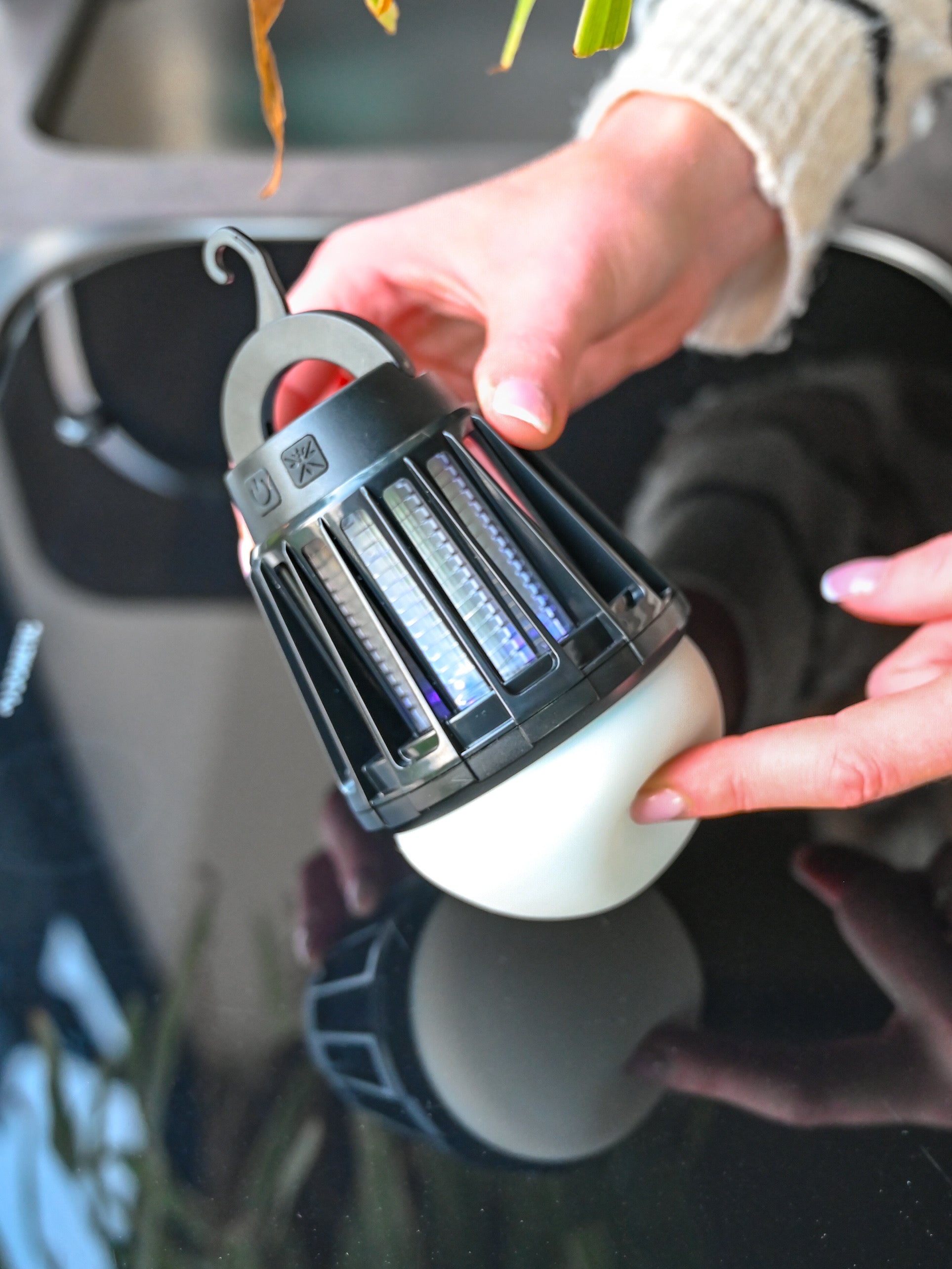 Lámpara Mosquito Magnética - Base Impresa en 3D Offrotie para Bo-Camp, 180 Lúmenes, Impermeable - Portátil para Vanlife