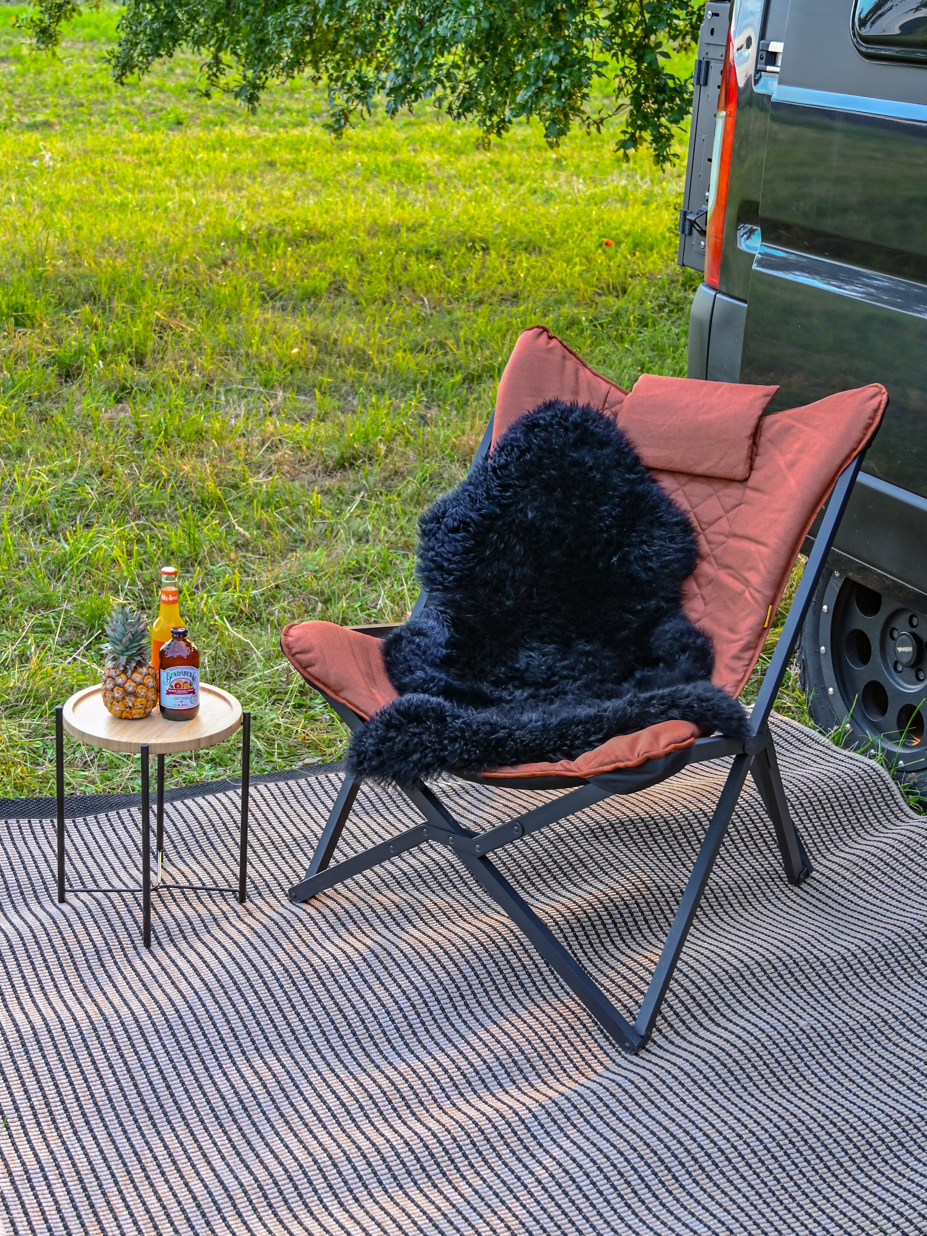 The Bamboo Side Table - Bo-Camp Urban Outdoor Collection - Foldable for Vanlife