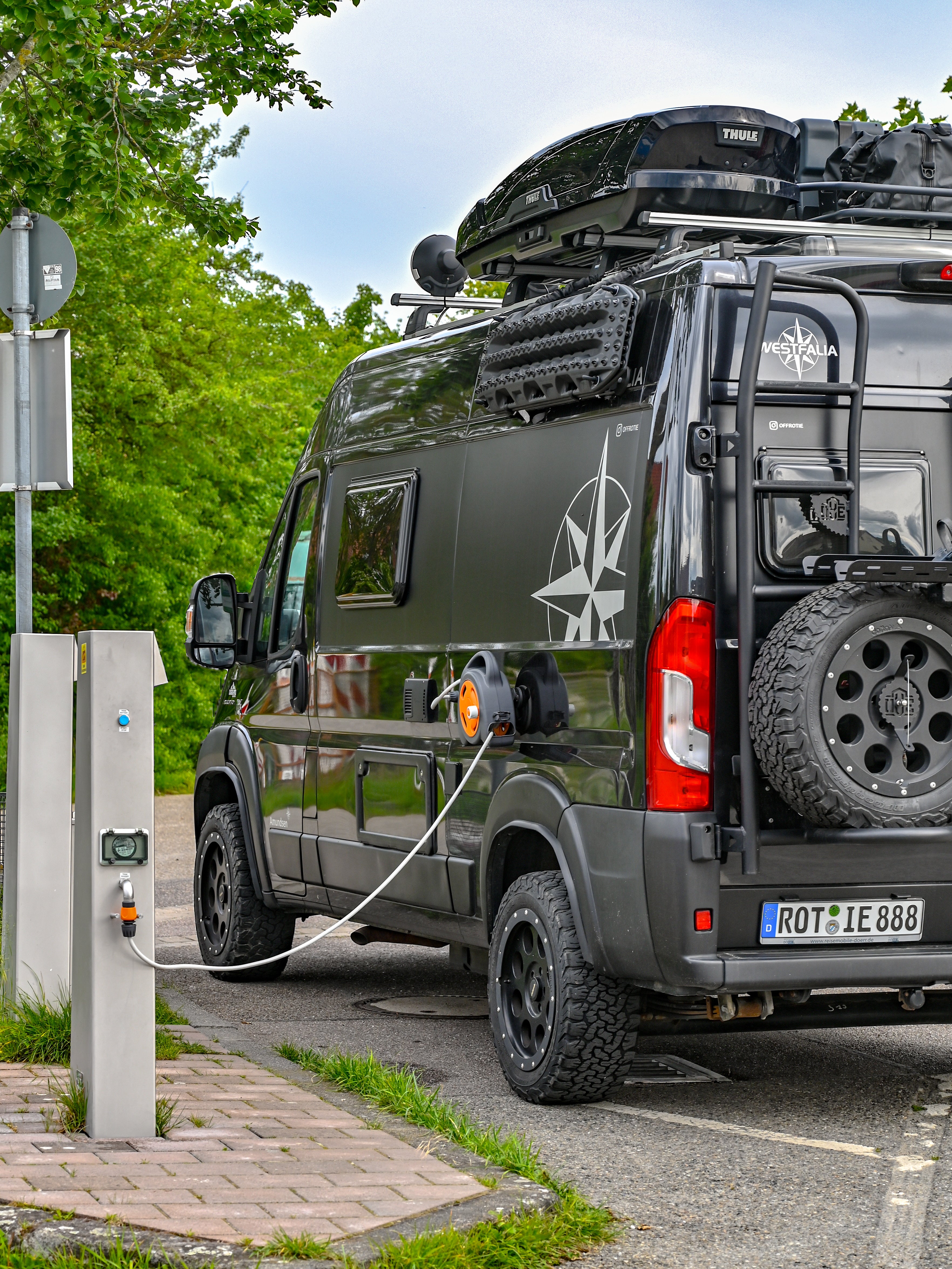 Die Mini-Schlauchtasche - Magnetische Schlauchtrommel - Offrotie - Tragbar für Vanlife