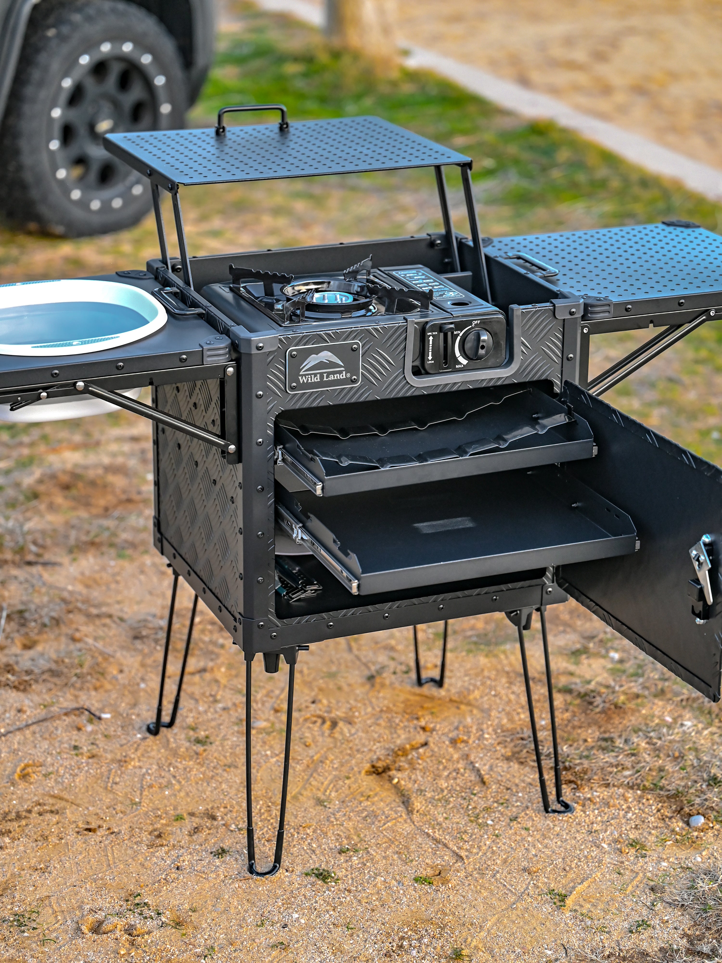 The Kitchen Cube - Offrotie Portable Outdoor Kitchen - Vanlife and Overlander