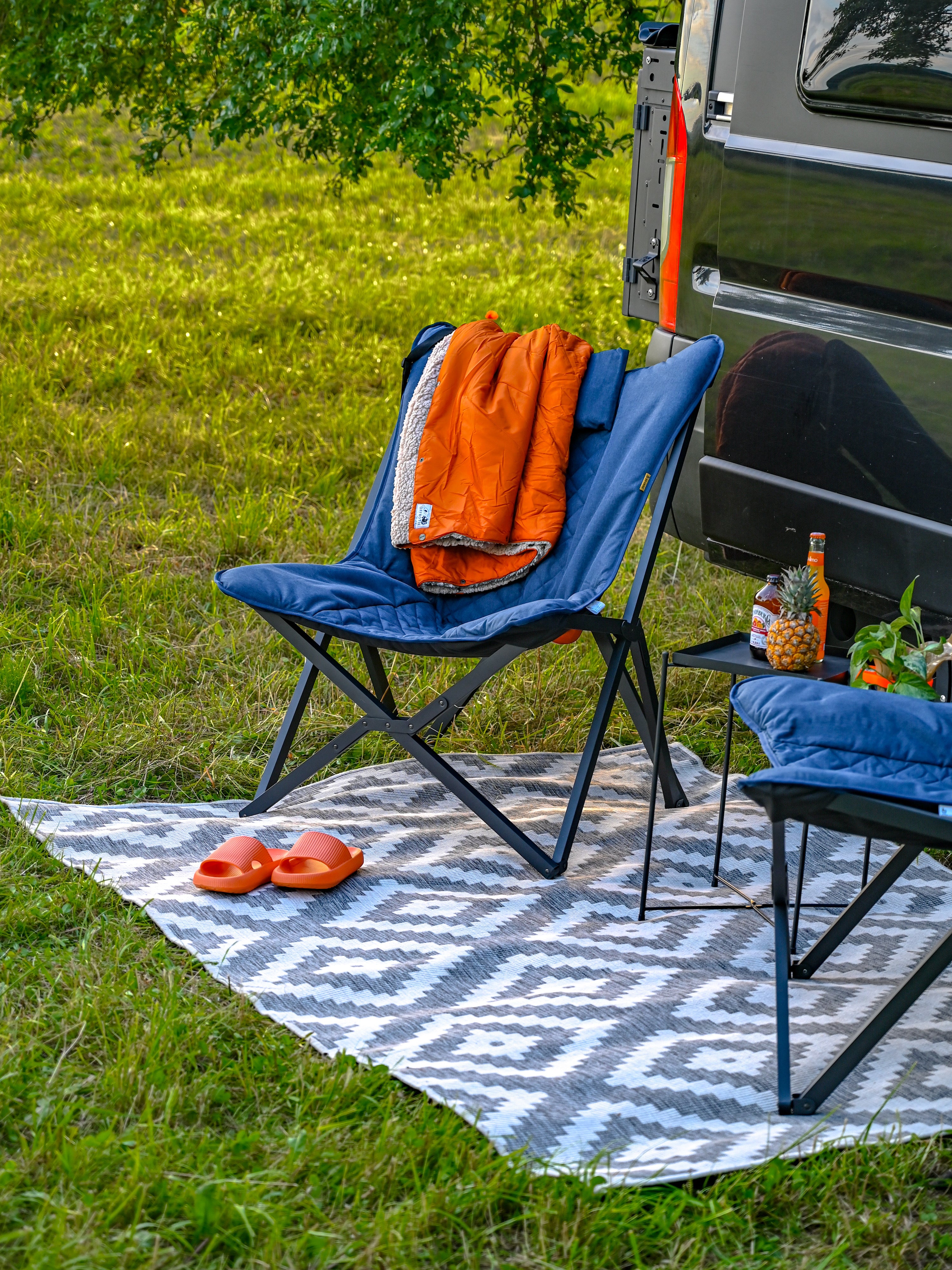 Silla Relax Bo-Camp Molfat - Colección Industrial - Plegable para Vanlife