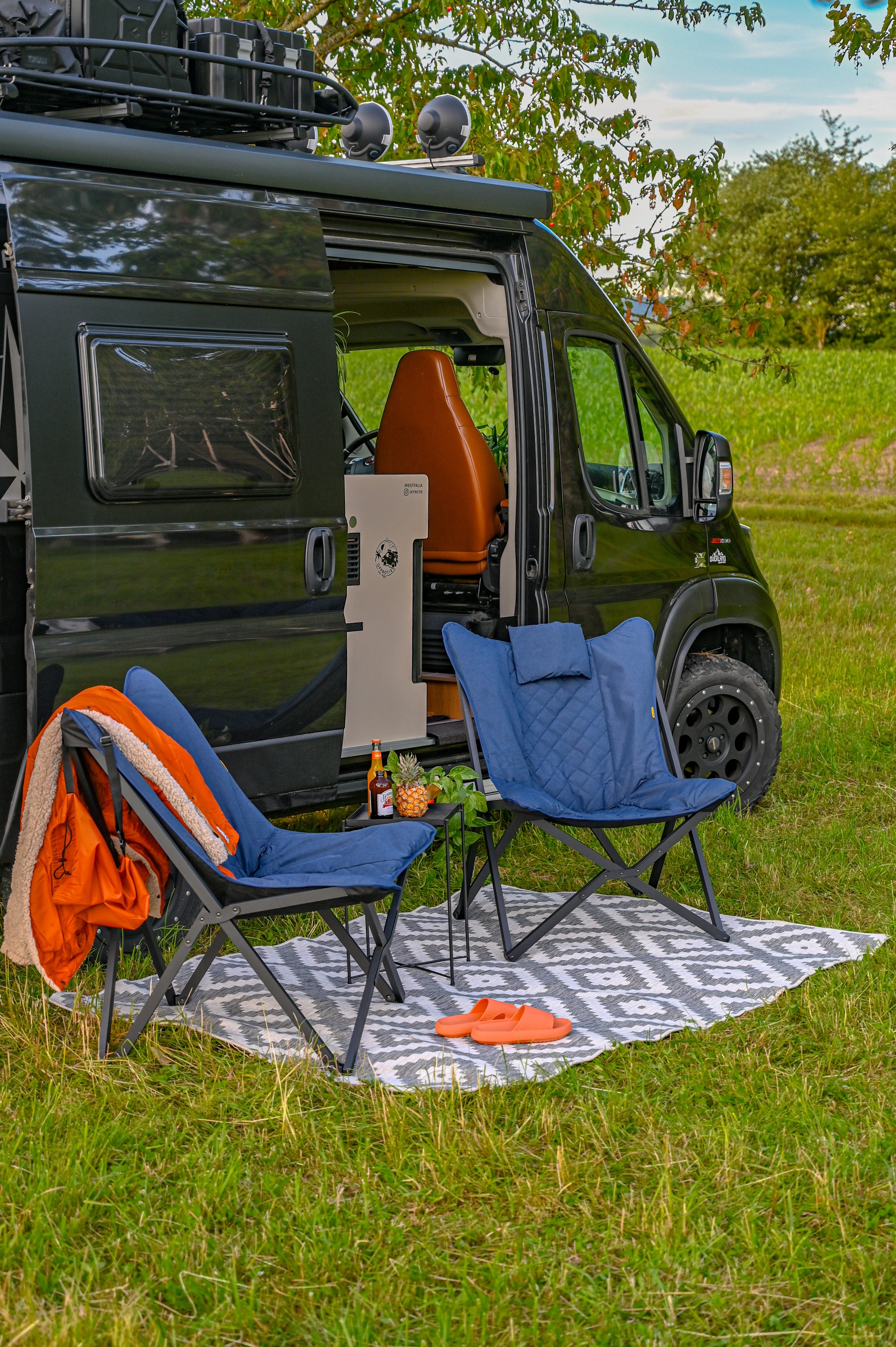 Silla Relax Bo-Camp Molfat - Colección Industrial - Plegable para Vanlife