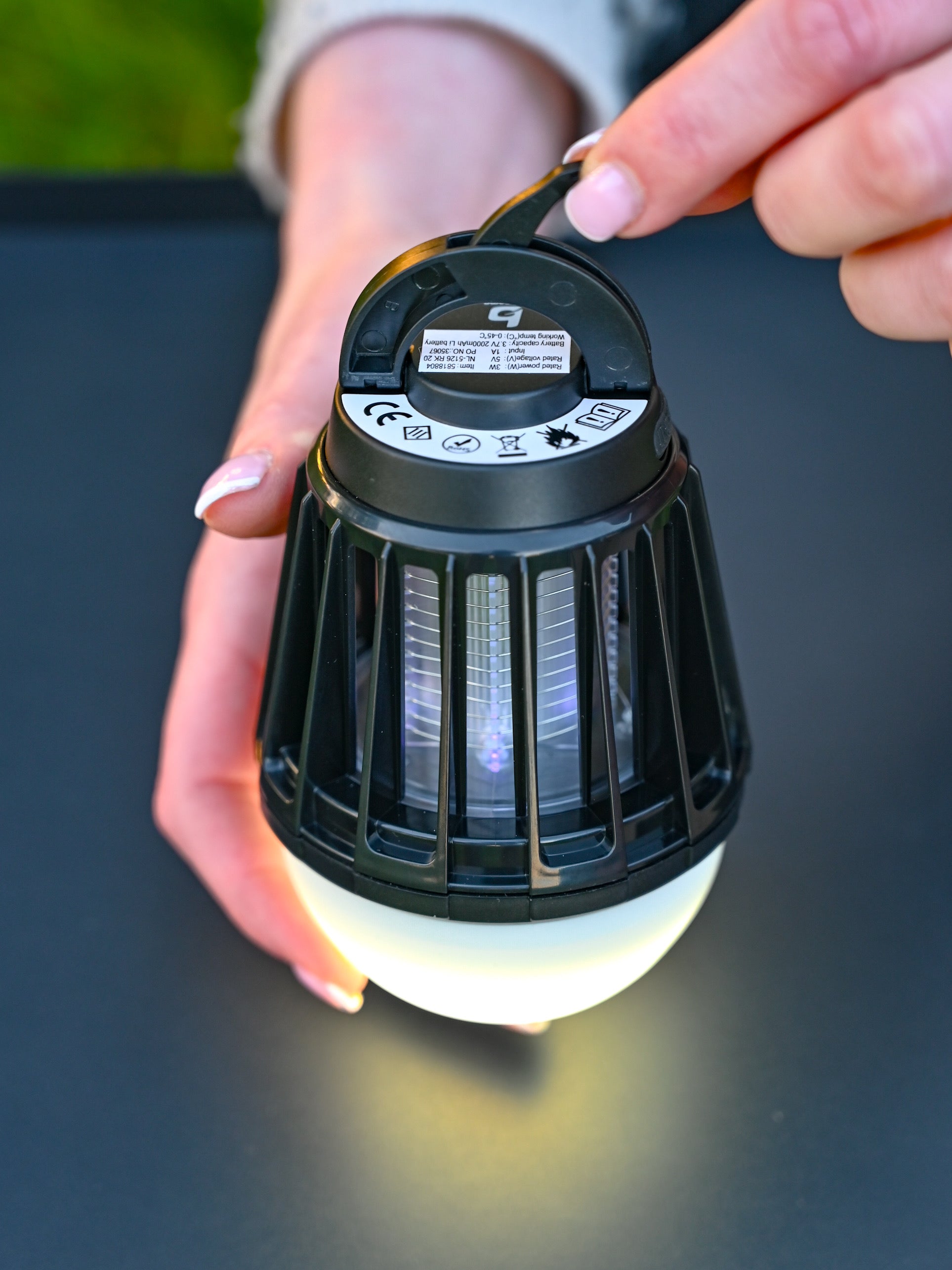 Lámpara Mosquito Magnética - Base Impresa en 3D Offrotie para Bo-Camp, 180 Lúmenes, Impermeable - Portátil para Vanlife