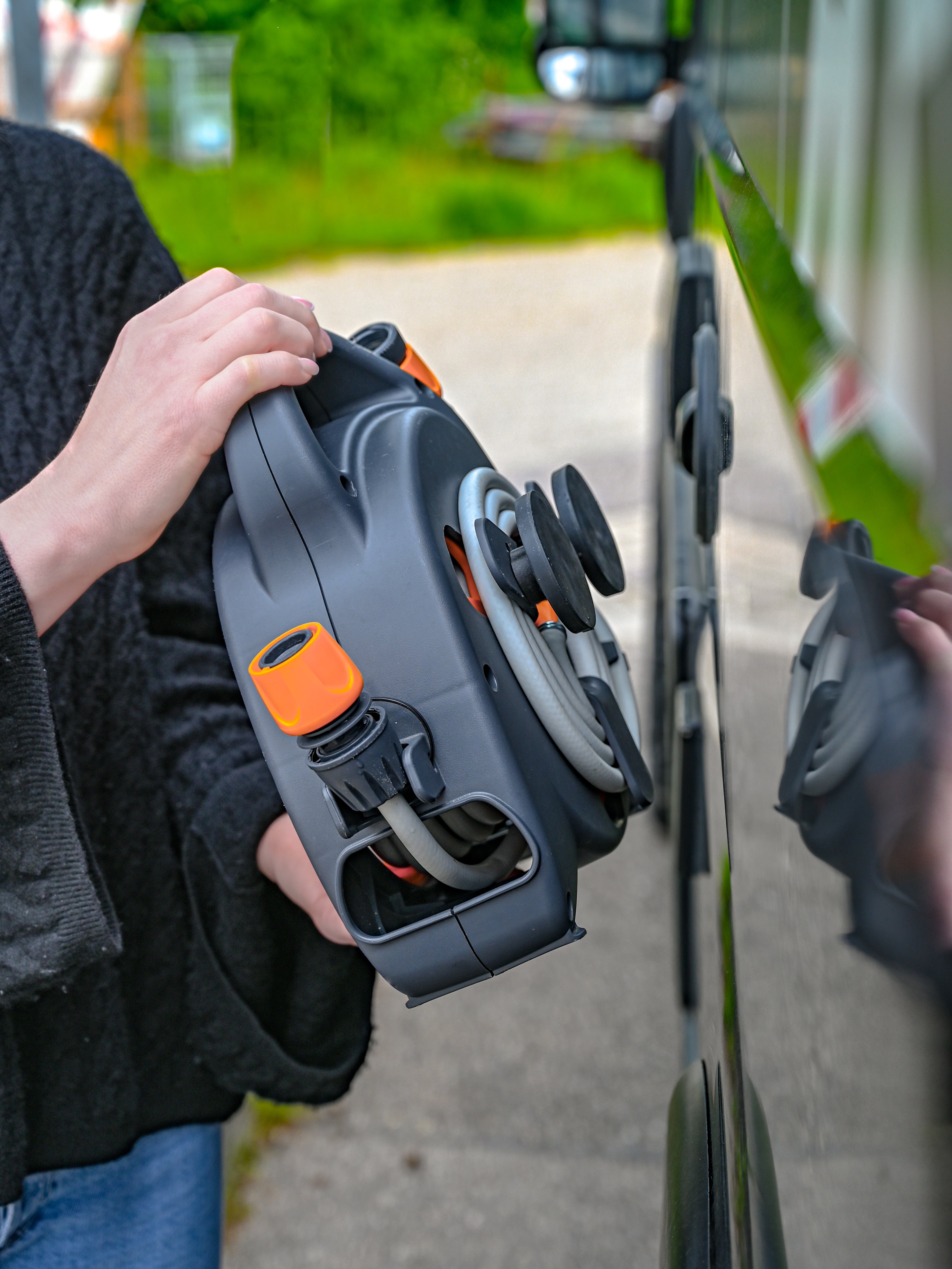 Die Mini-Schlauchtasche - Magnetische Schlauchtrommel - Offrotie - Tragbar für Vanlife