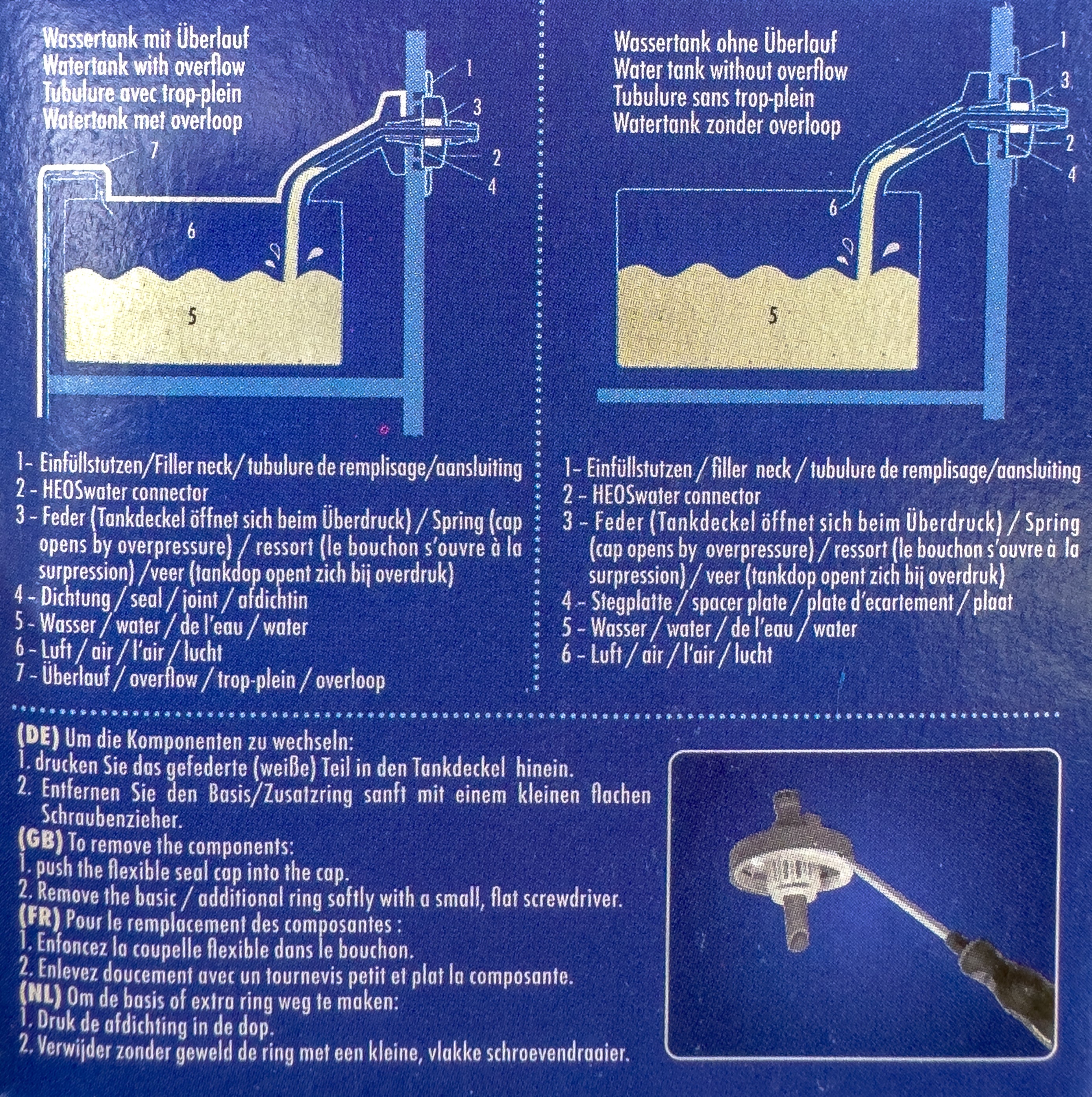 Der Wassertankanschluss - Universal Tank Adapter