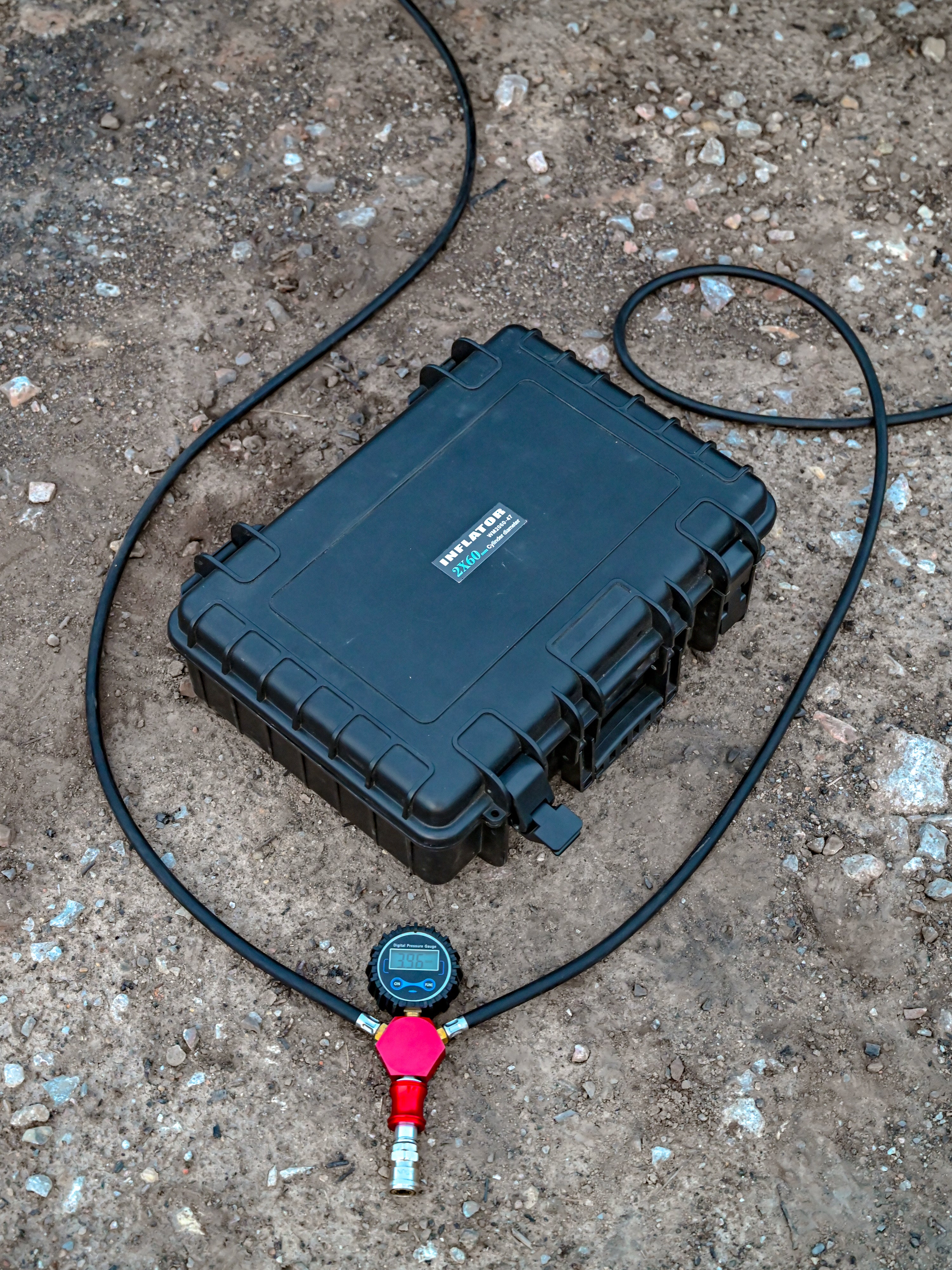 The Air Compressor Hard Case - Offrotie Portable Compressor - 300 LPM Dual Cylinder 12V