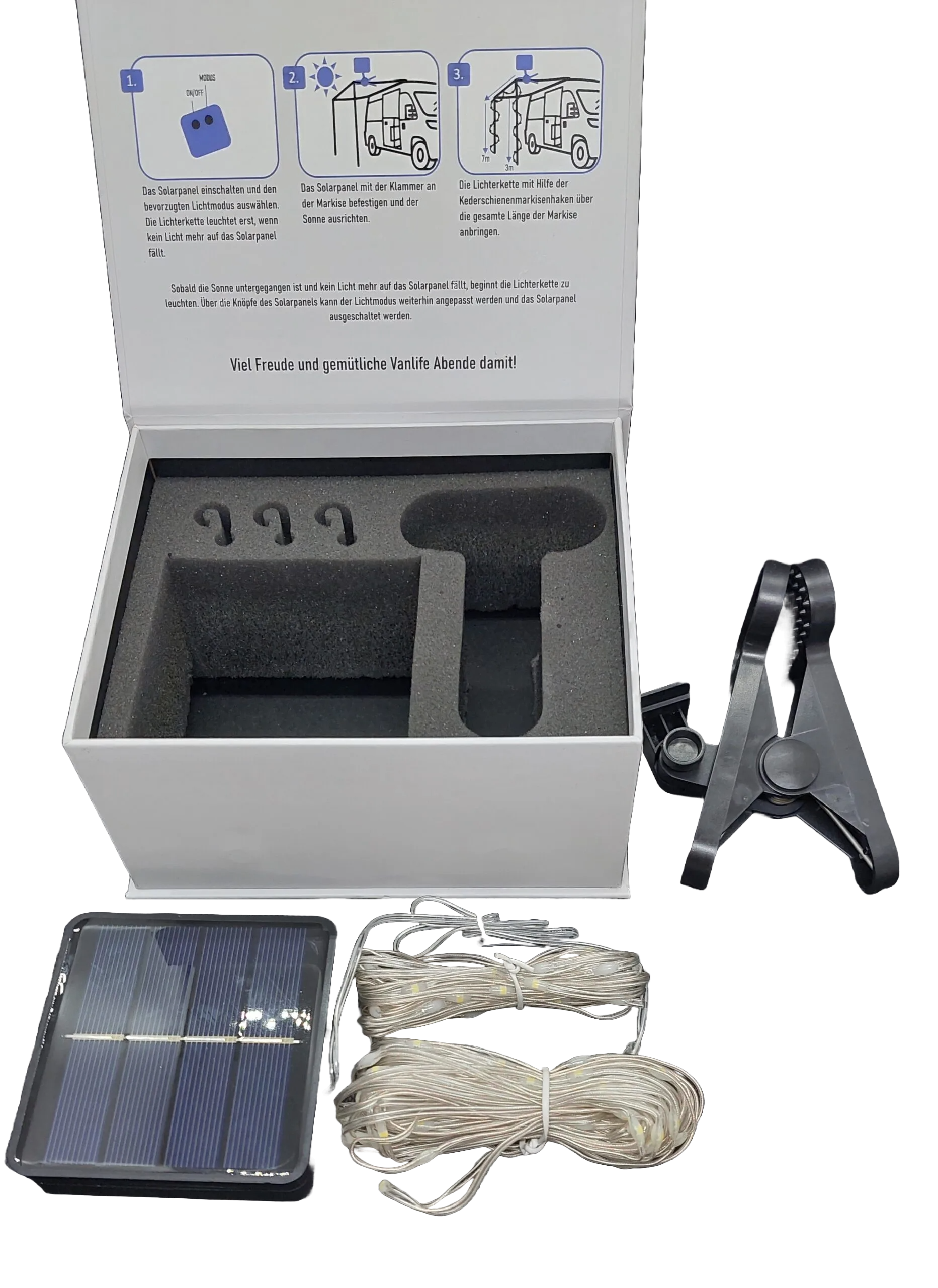 Luci solari per tende da sole - Impermeabili IP65 - Per tutte le tende da sole