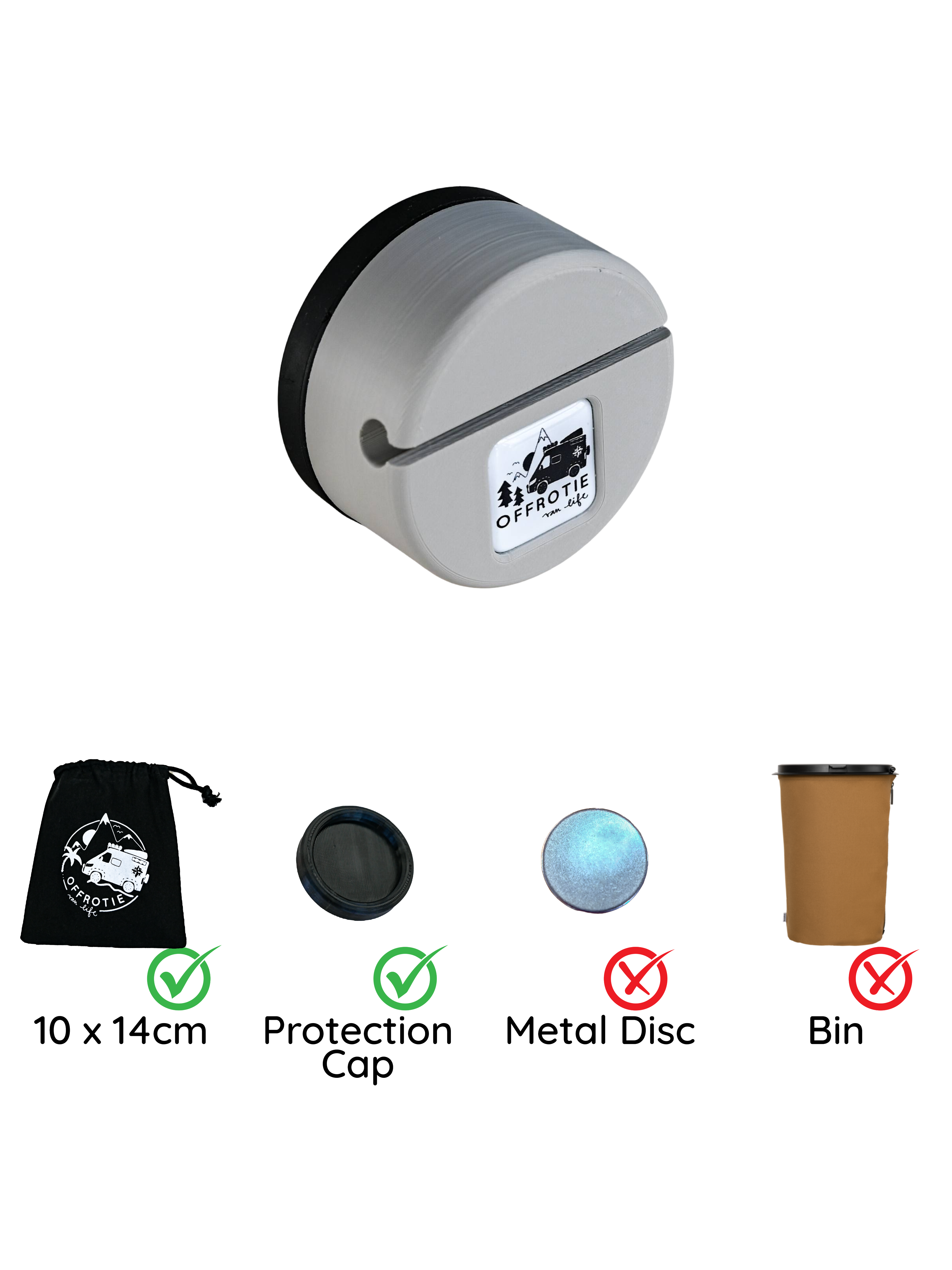 Il supporto magnetico Flextrash – Offrotie stampato in 3D – portatile per Vanlife