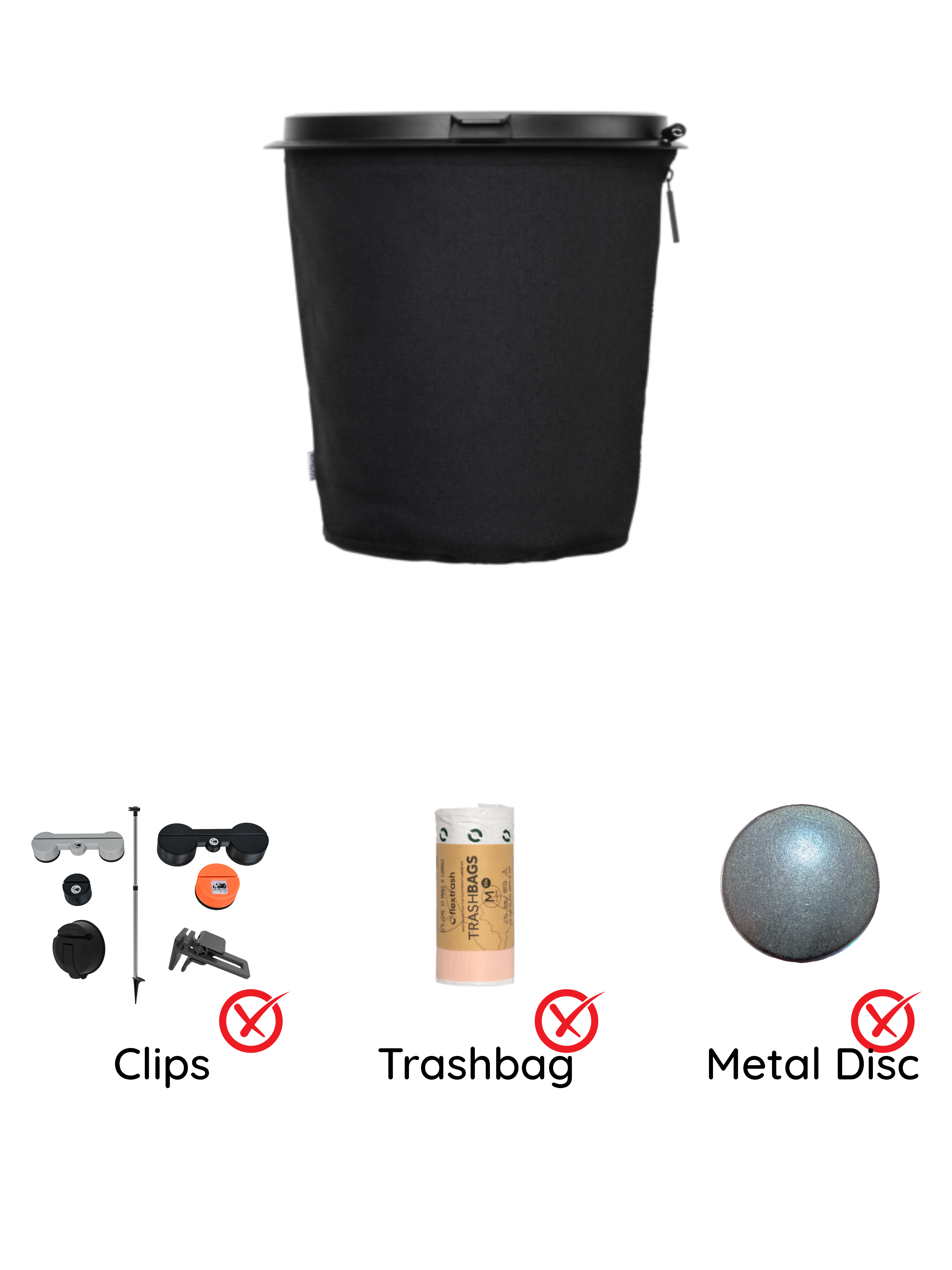 Pattumiera Flextrash - Media 5 litri - Portatile per Vanlife