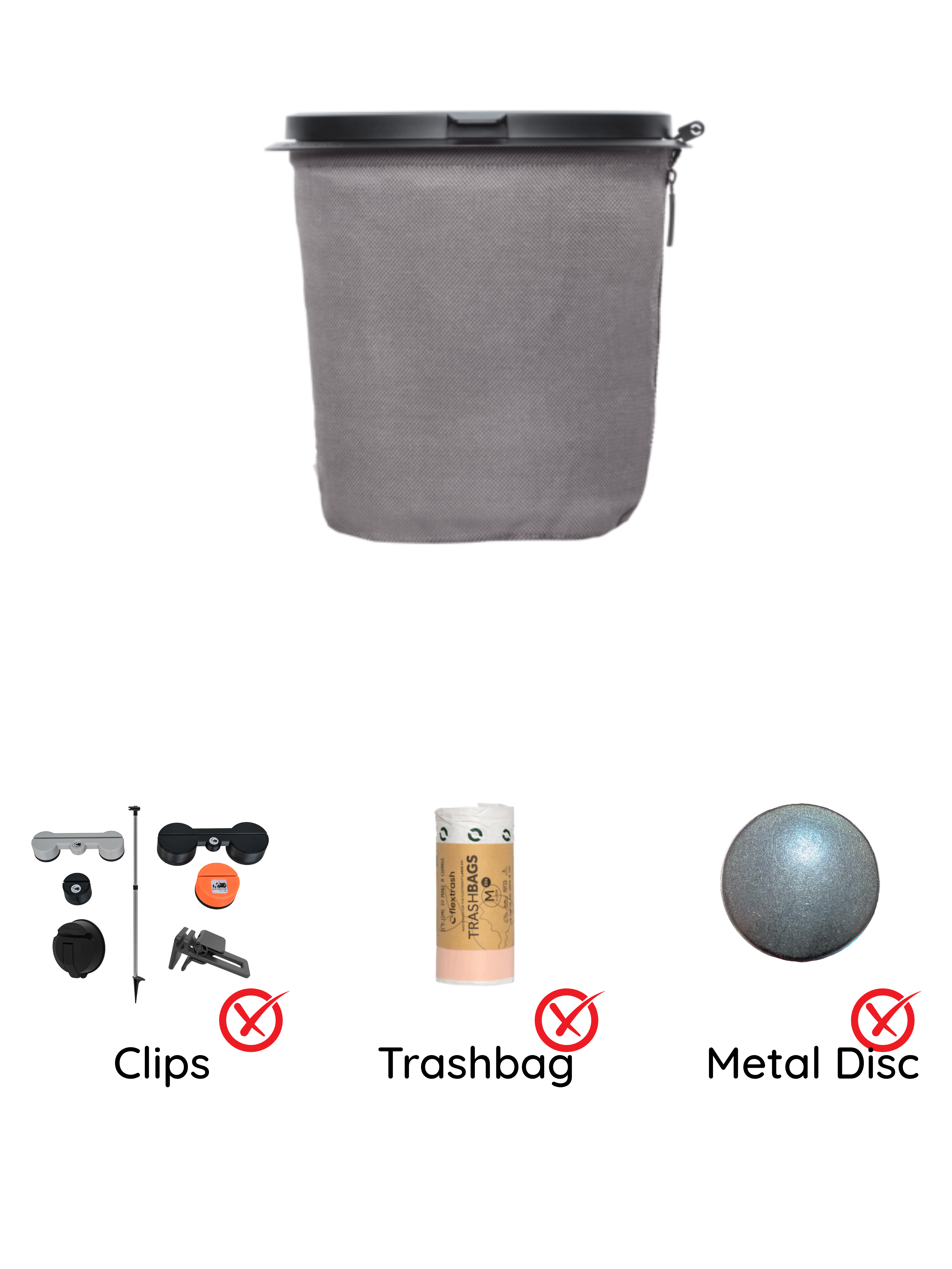 Pattumiera Flextrash - Media 5 litri - Portatile per Vanlife