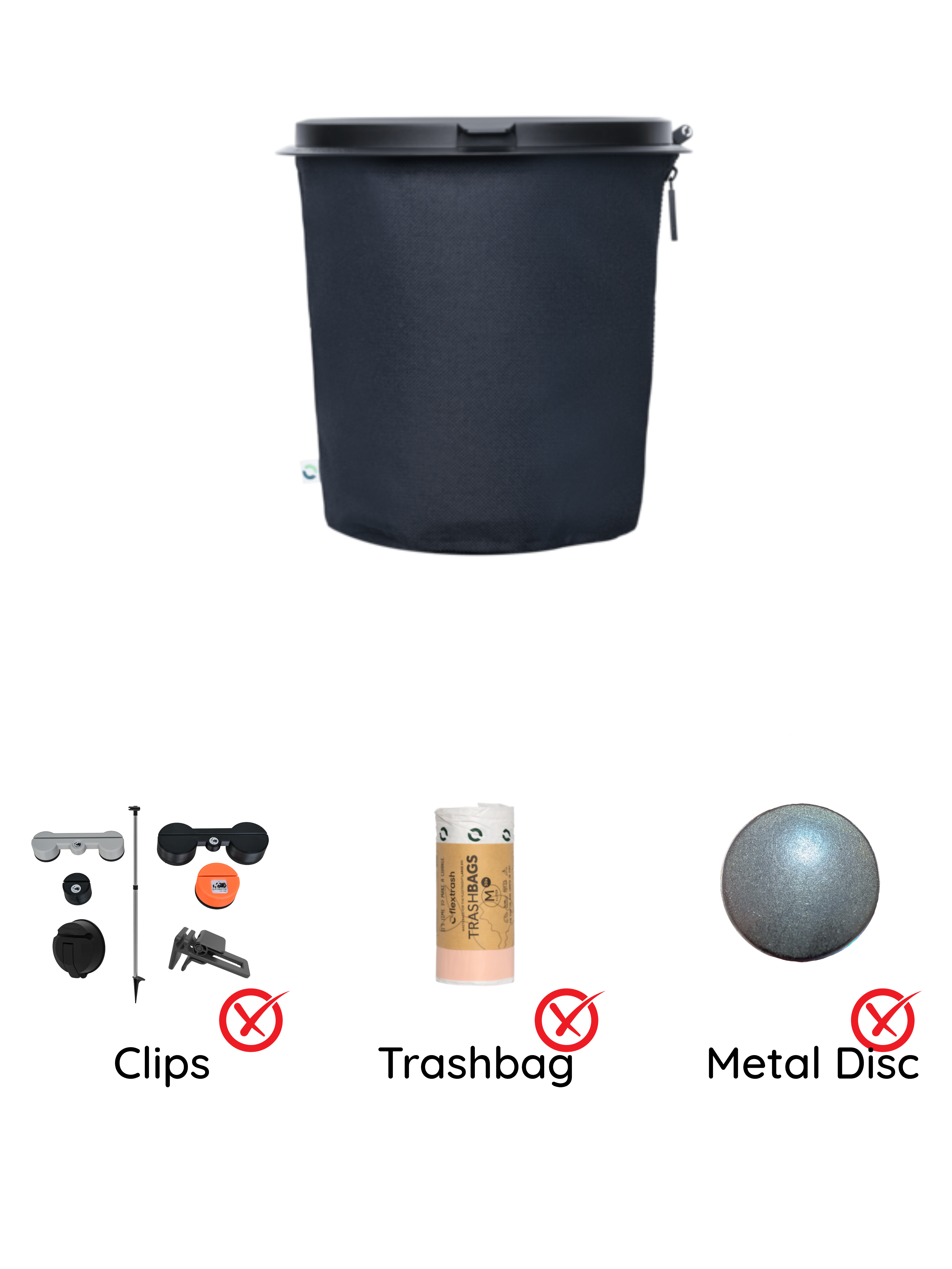 Pattumiera Flextrash - Media 5 litri - Portatile per Vanlife