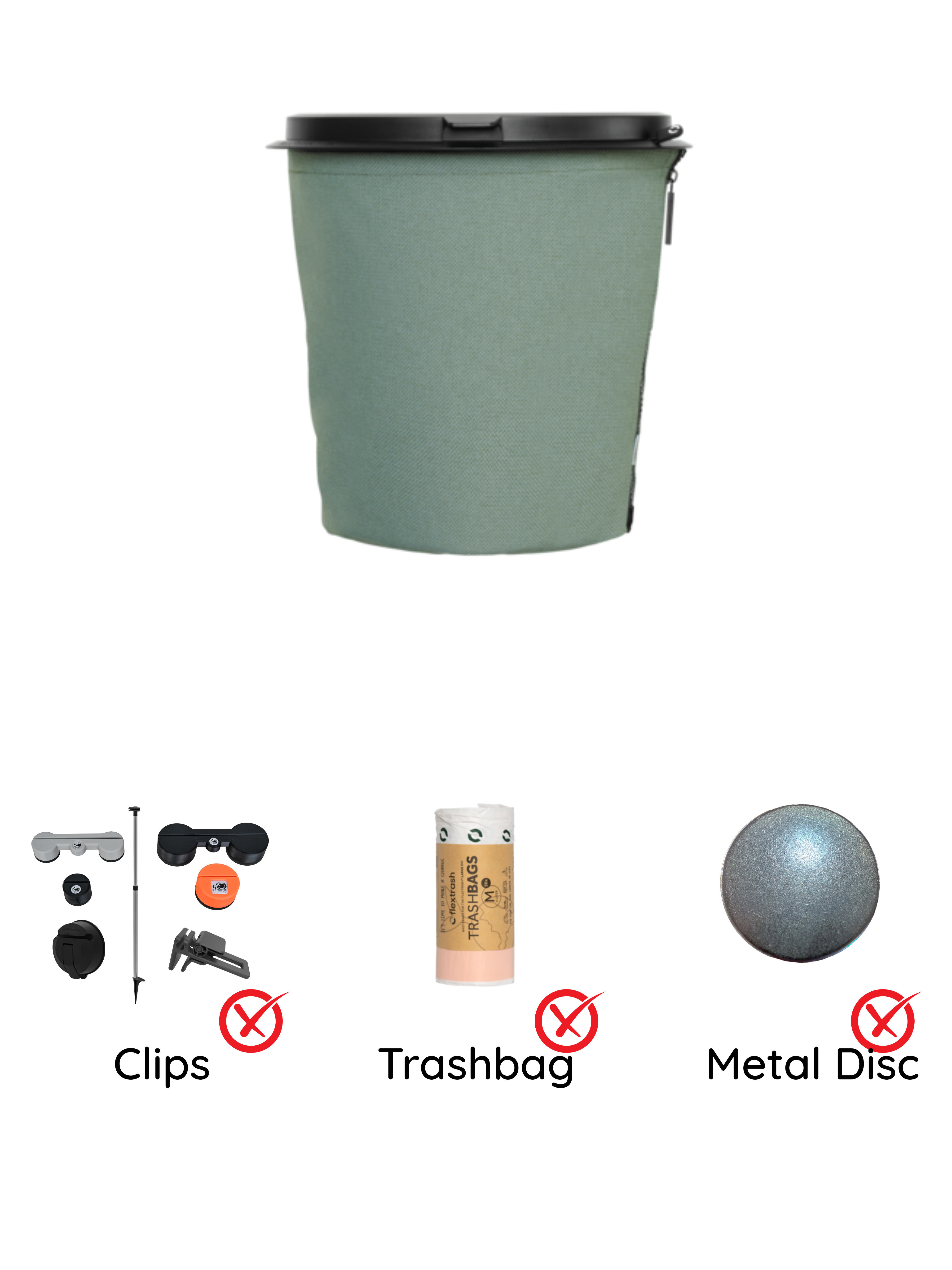 Pattumiera Flextrash - Media 5 litri - Portatile per Vanlife