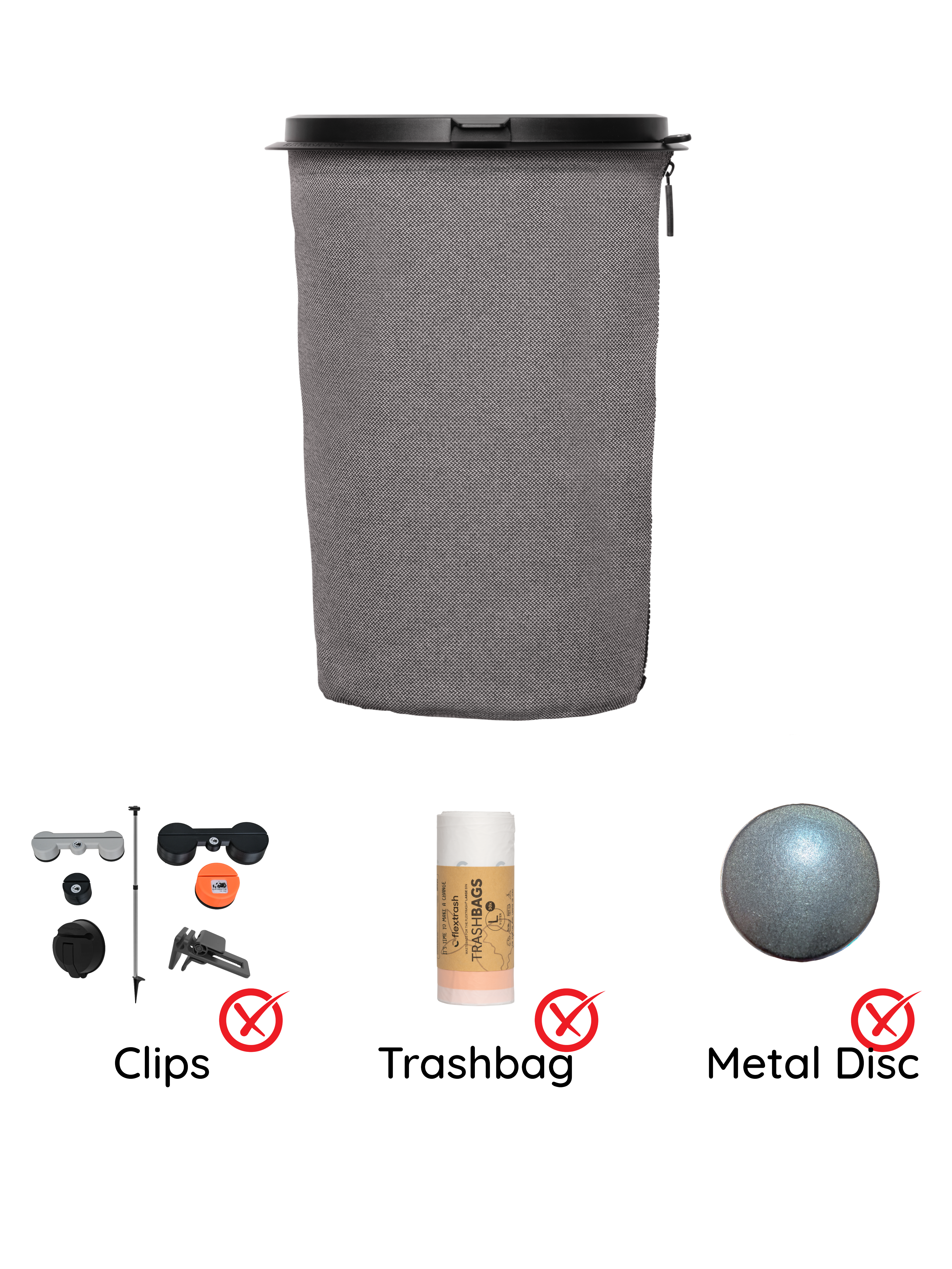 The Flextrash Waste Bin - Large 9 liters - Portable for Vanlife