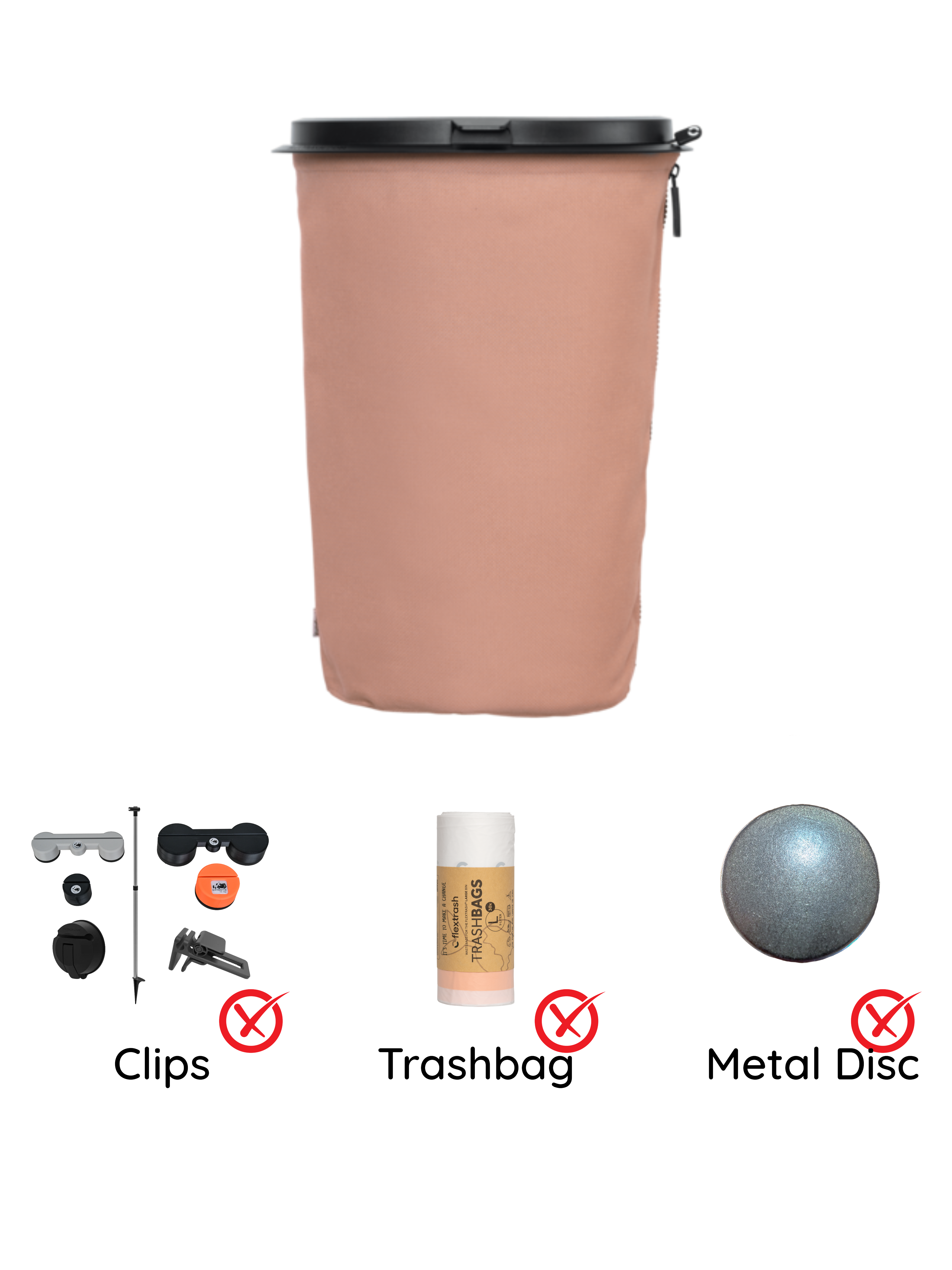 The Flextrash Waste Bin - Large 9 liters - Portable for Vanlife