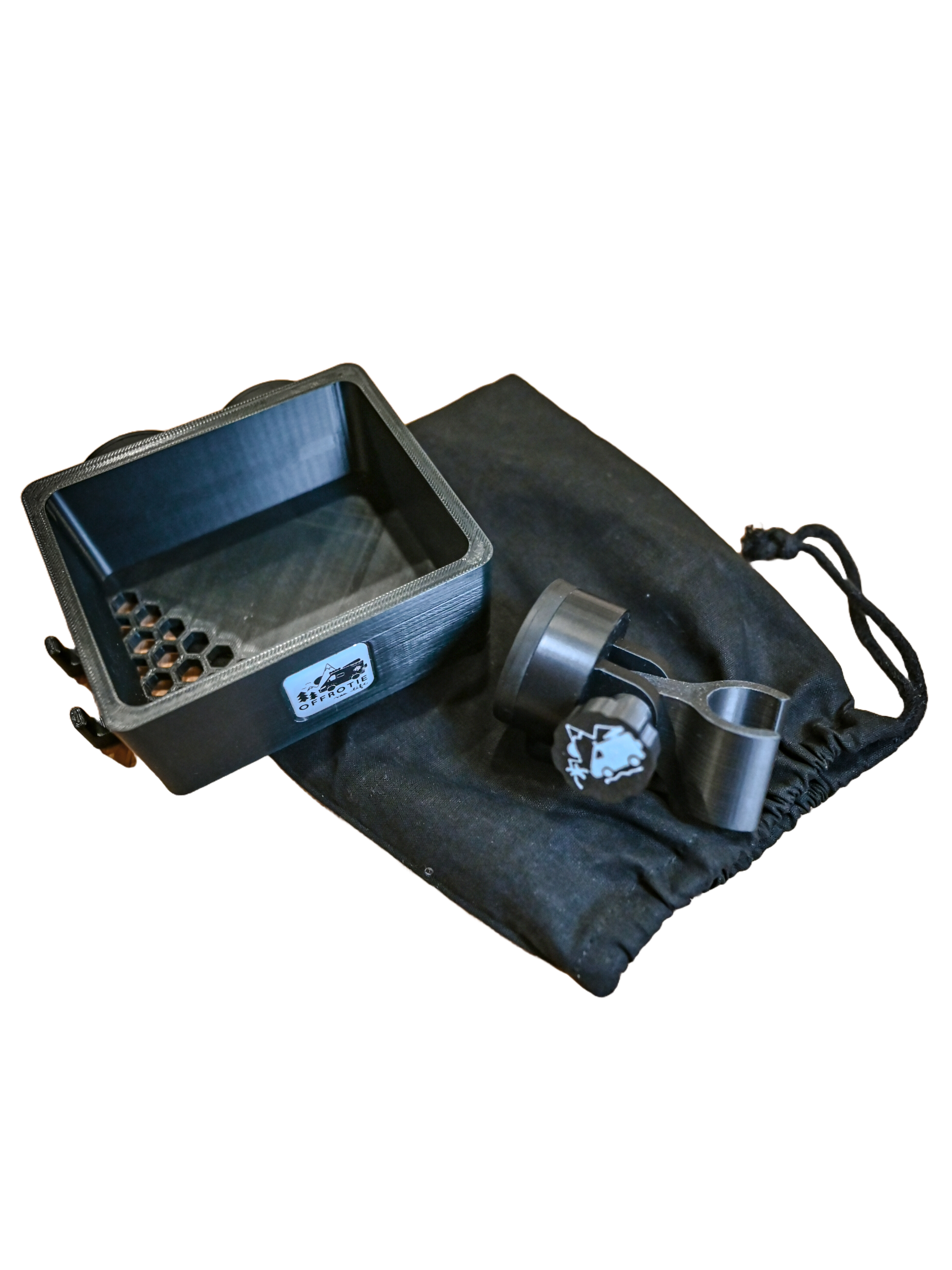Kit supporto e cestino per doccia magnetico stampato in 3D Offrotie - Portatile per Vanlife