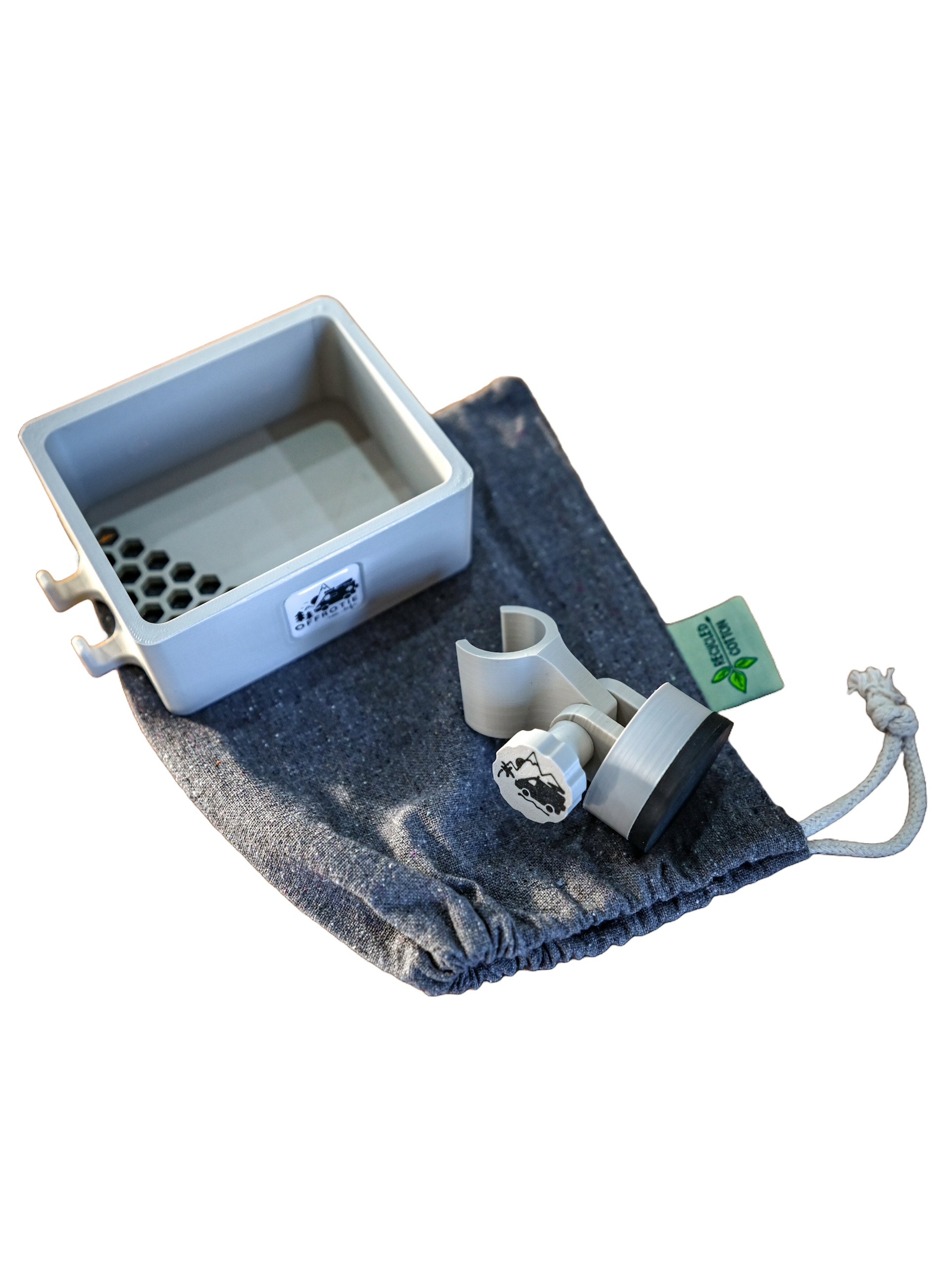 Kit supporto e cestino per doccia magnetico stampato in 3D Offrotie - Portatile per Vanlife