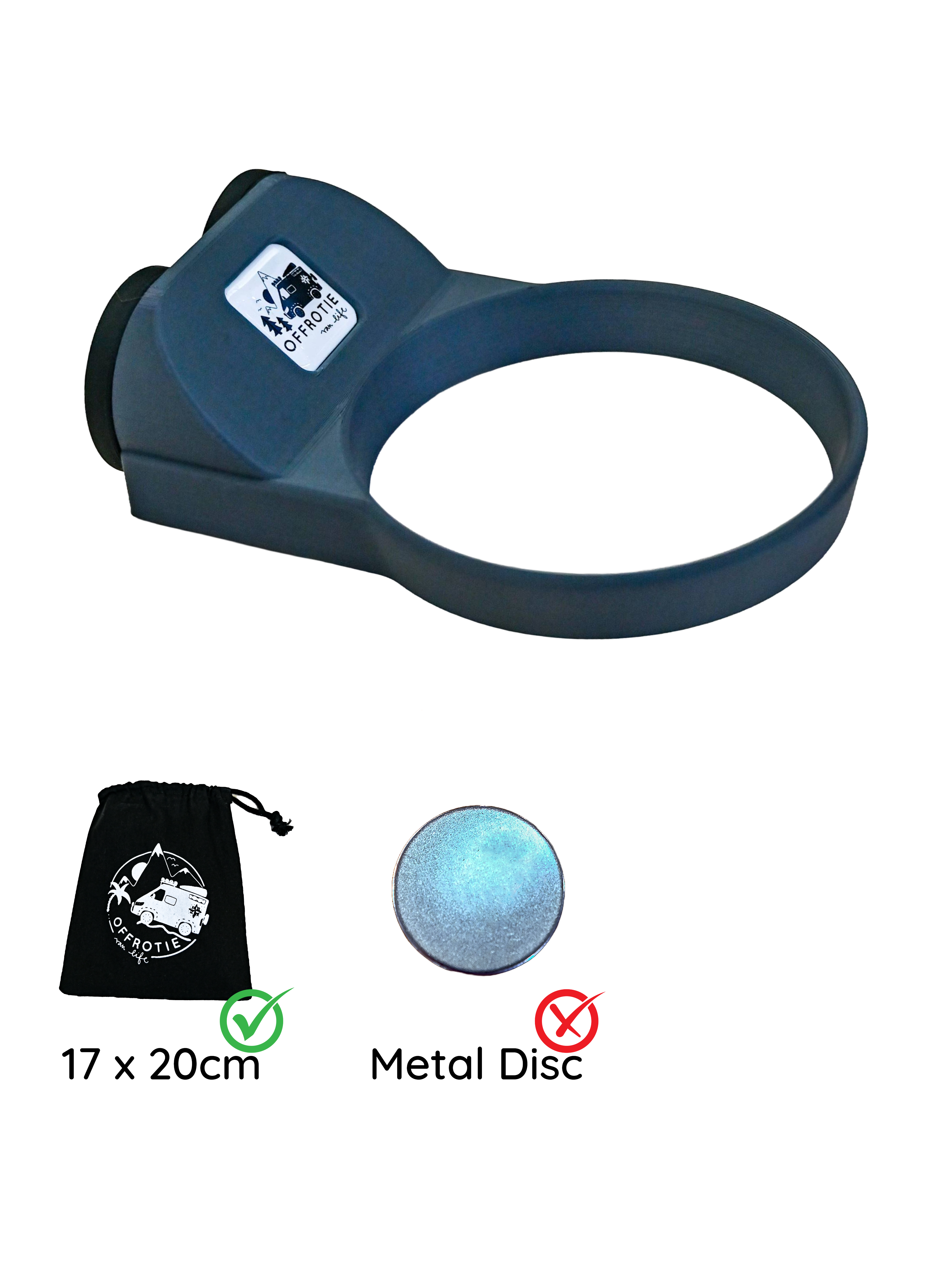 The Ring – Soporte magnético para plantas ø100 mm – Offrotie impreso en 3D – Portátil para Vanlife