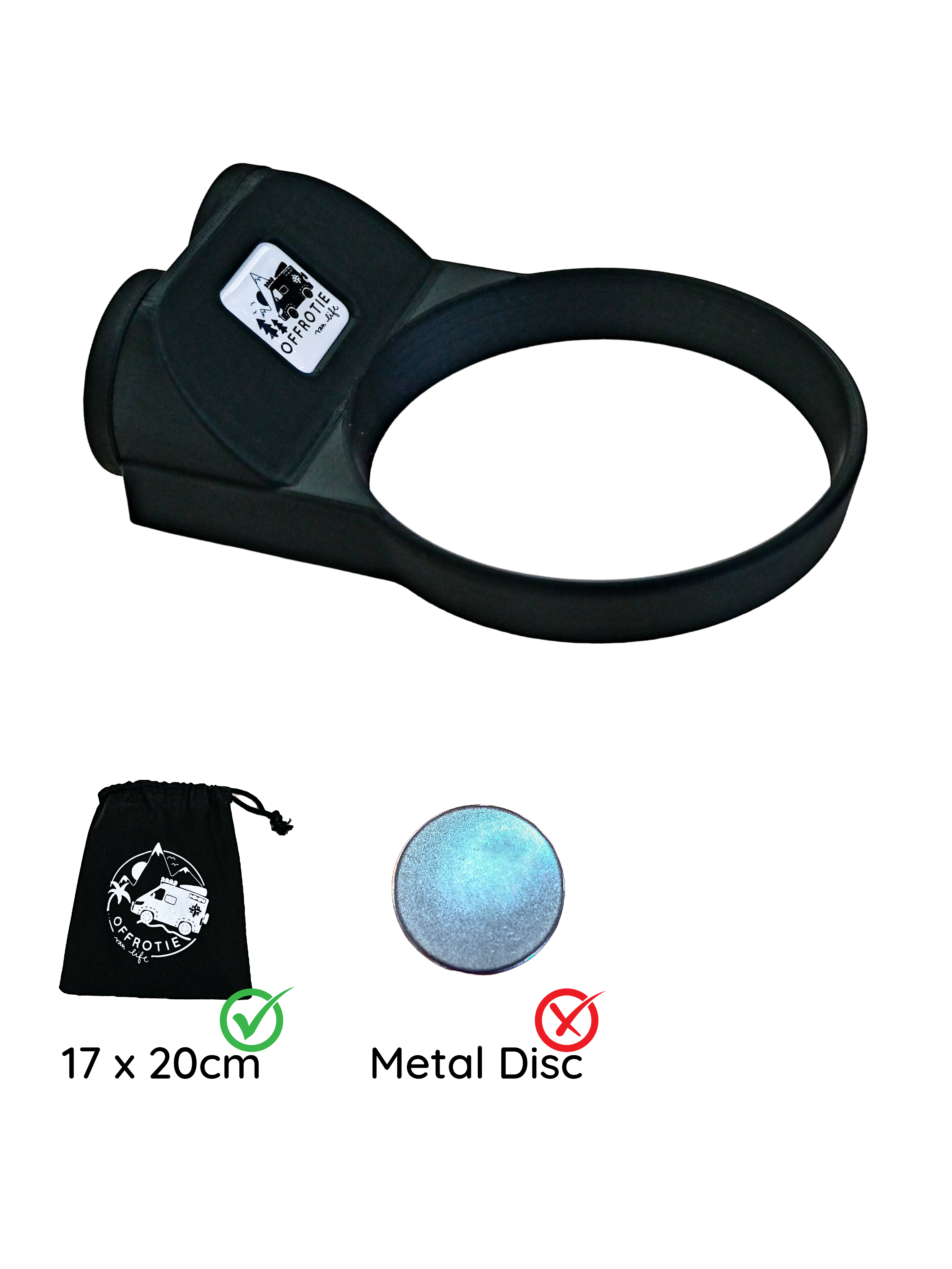 The Ring – Soporte magnético para plantas ø100 mm – Offrotie impreso en 3D – Portátil para Vanlife