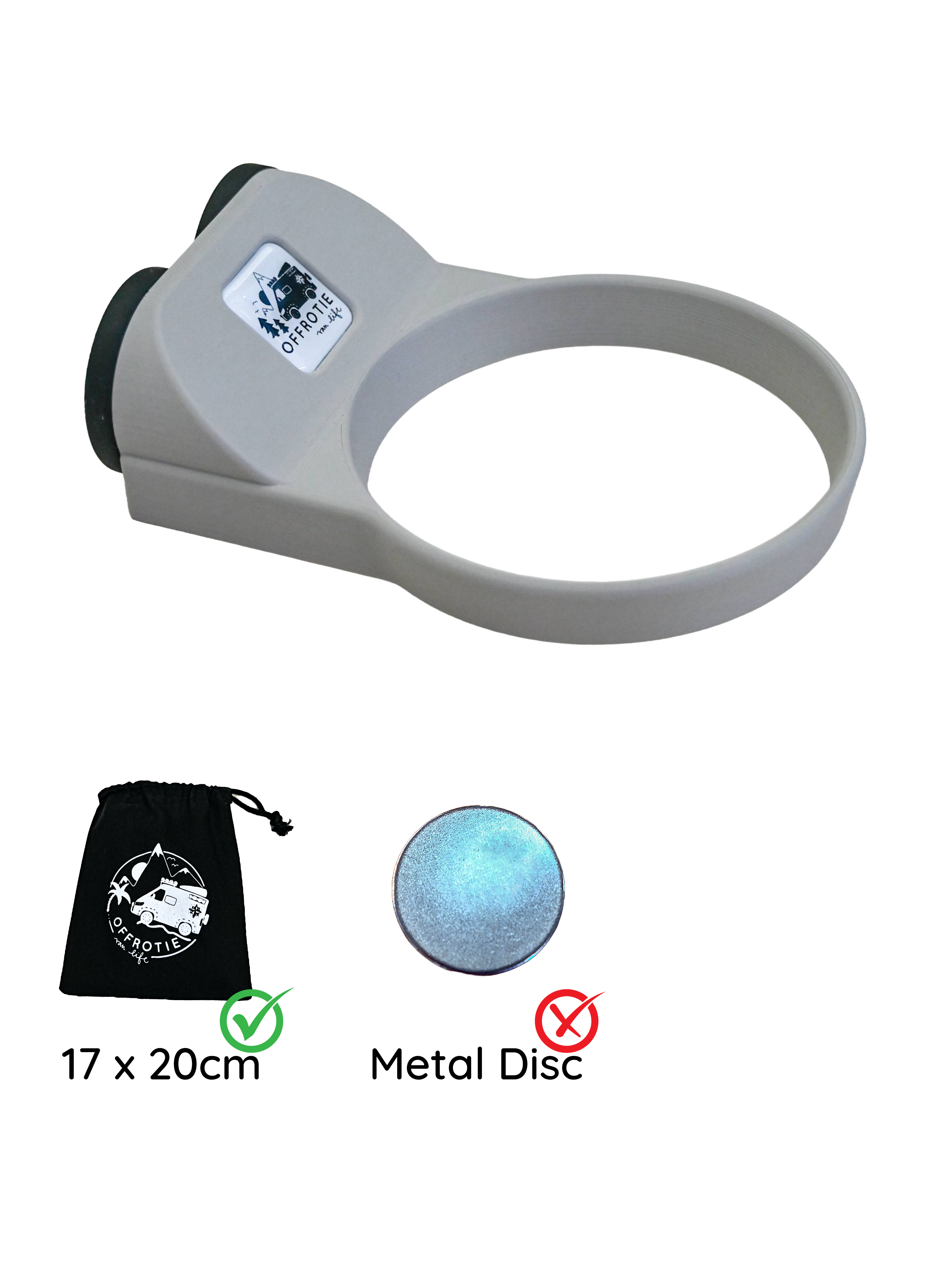 The Ring – Soporte magnético para plantas ø100 mm – Offrotie impreso en 3D – Portátil para Vanlife