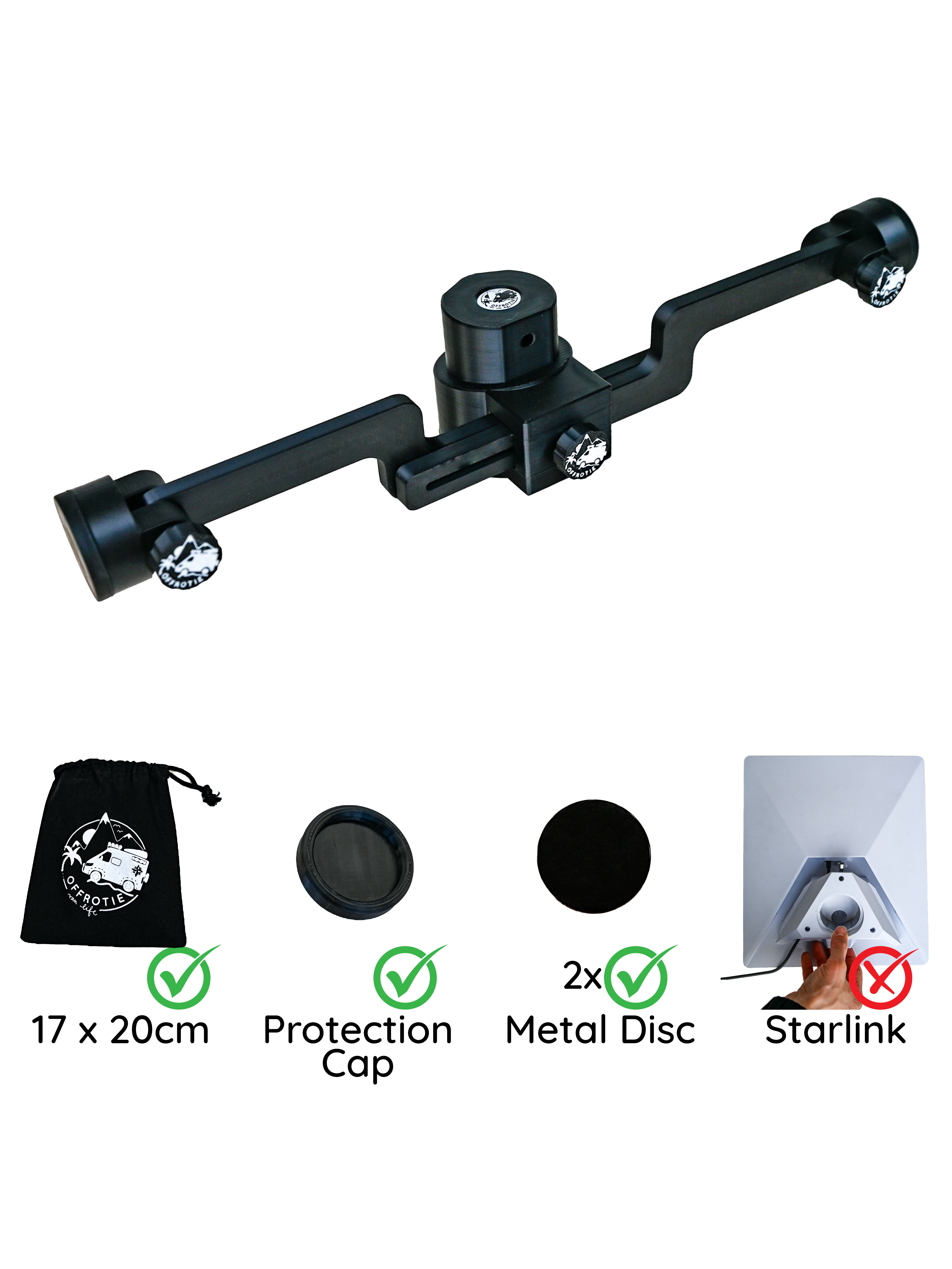 Der Starlink Mini Magnethalter – Offrotie 3D-gedruckt – Für Fahrgestell- und Dachfenstermontage