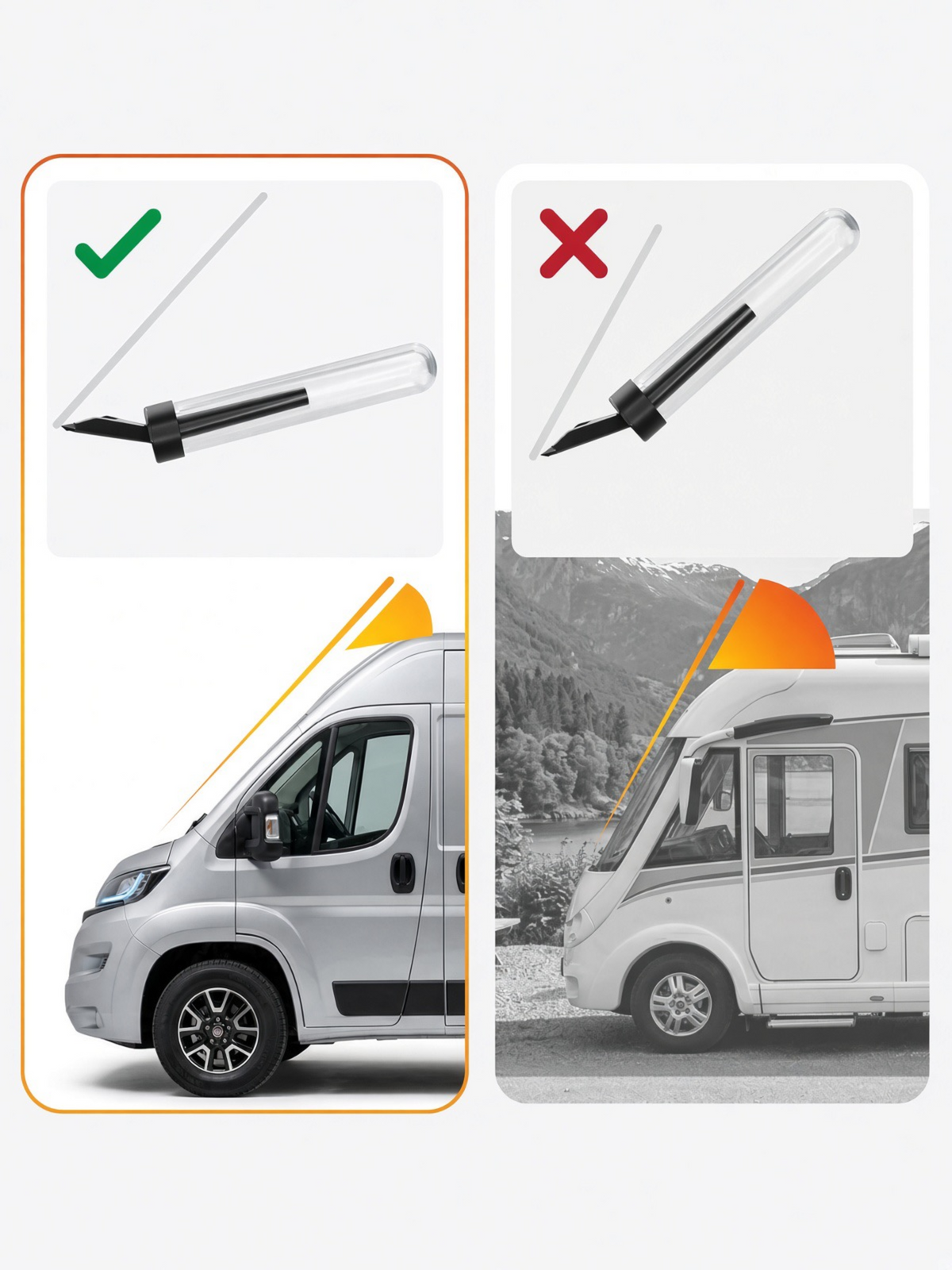 La Raclette anti-condensation pour pare-brise – Réservoir d’eau dans le manche – Fourgonnette | Camping-car | Voiture