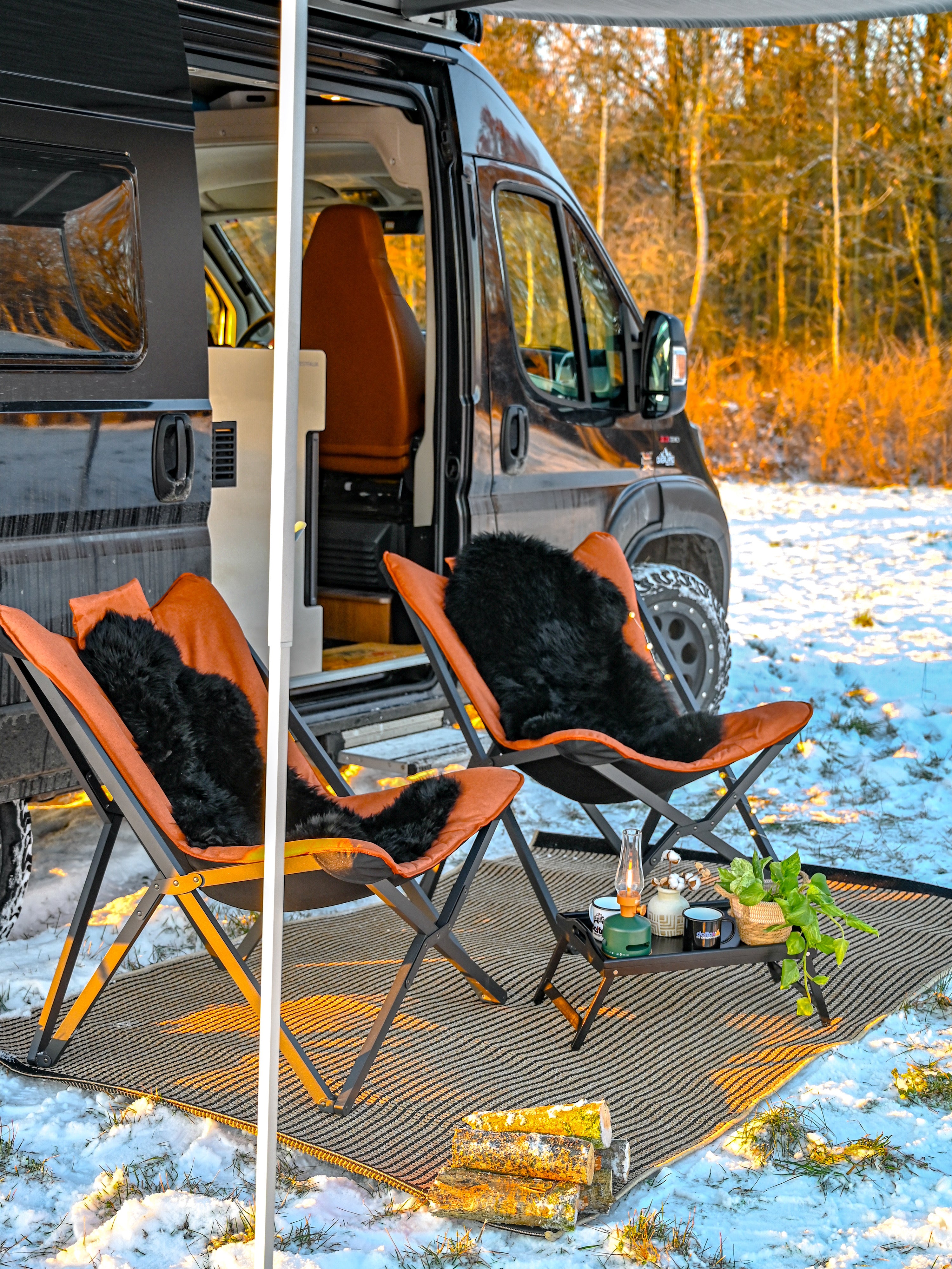 The Bo-Camp Molfat Relax Chair - Industrial Collection - Foldable for Vanlife
