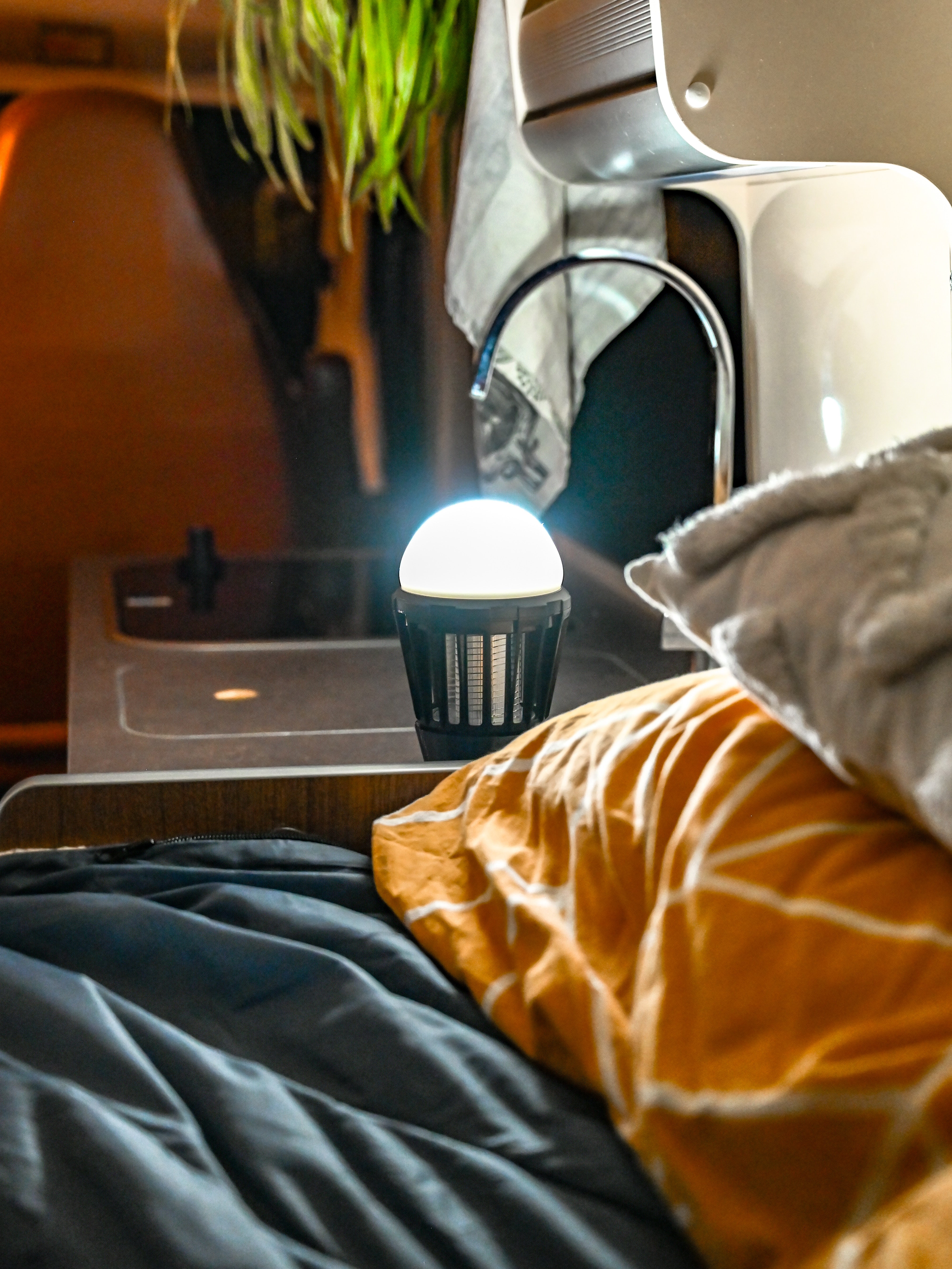 La Lampada antizanzare magnetica - Base stampata in 3D Offrotie per Bo-Camp 180 lumen impermeabile - Portatile per Vanlife