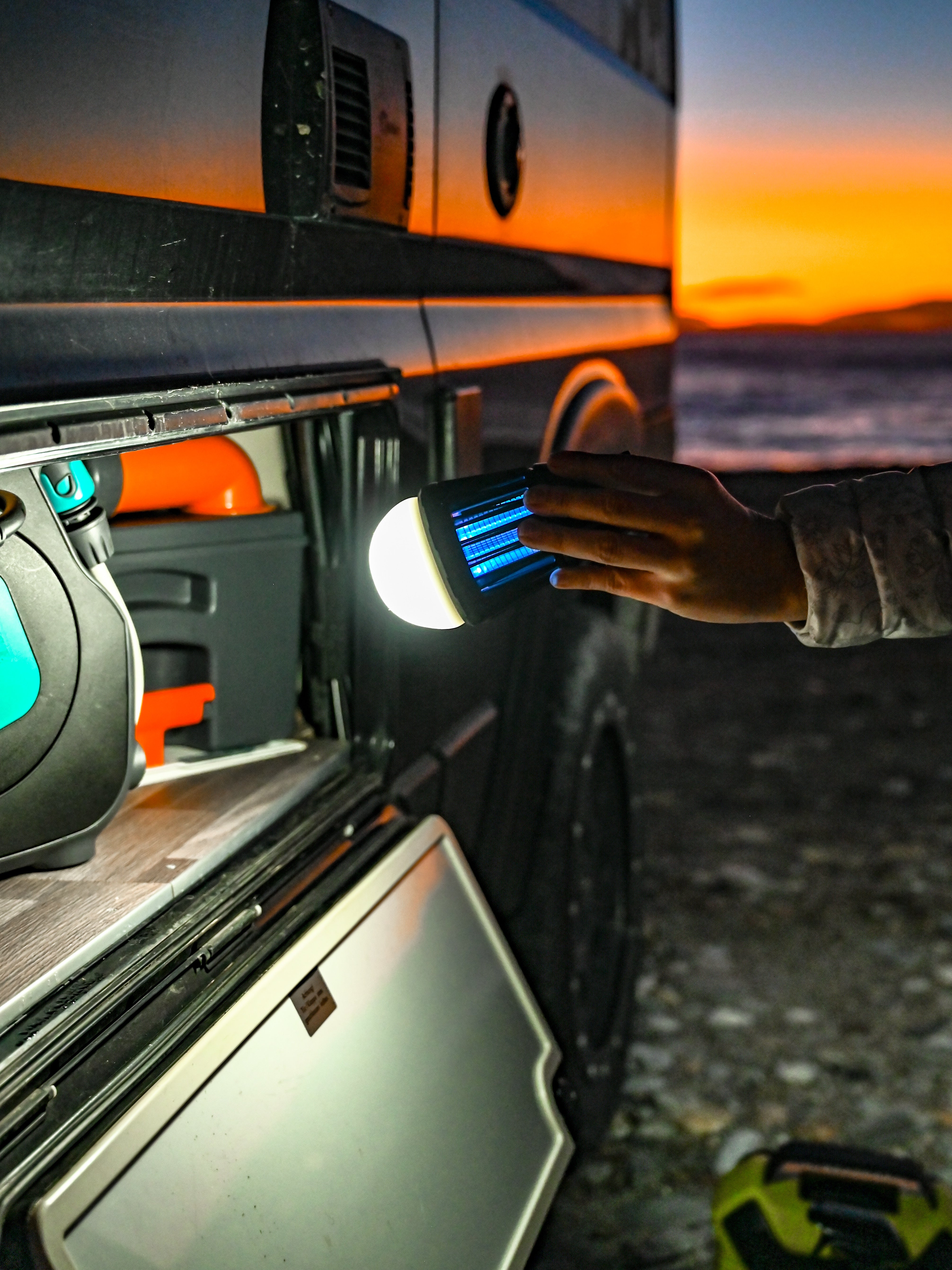 La Lampada antizanzare magnetica - Base stampata in 3D Offrotie per Bo-Camp 180 lumen impermeabile - Portatile per Vanlife