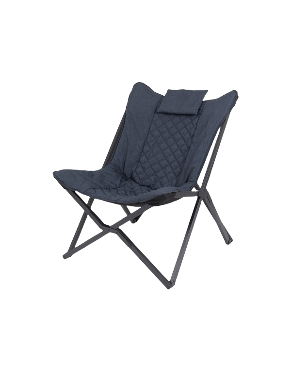 La chaise relax Bo-Camp Molfat - Collection Industrielle - Pliable pour Vanlife