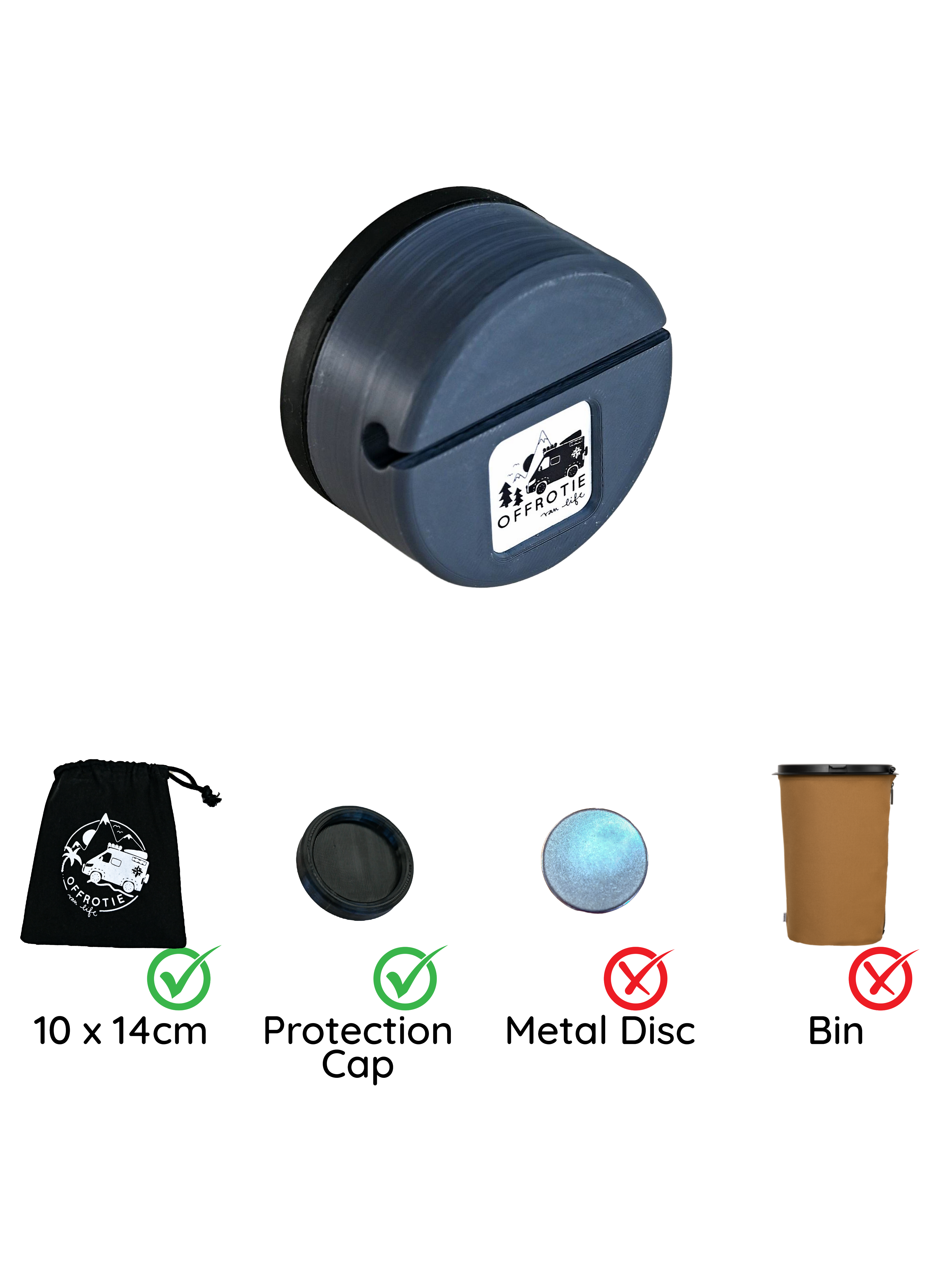 Le support magnétique Flextrash – Offrotie imprimé en 3D – Portable pour Vanlife
