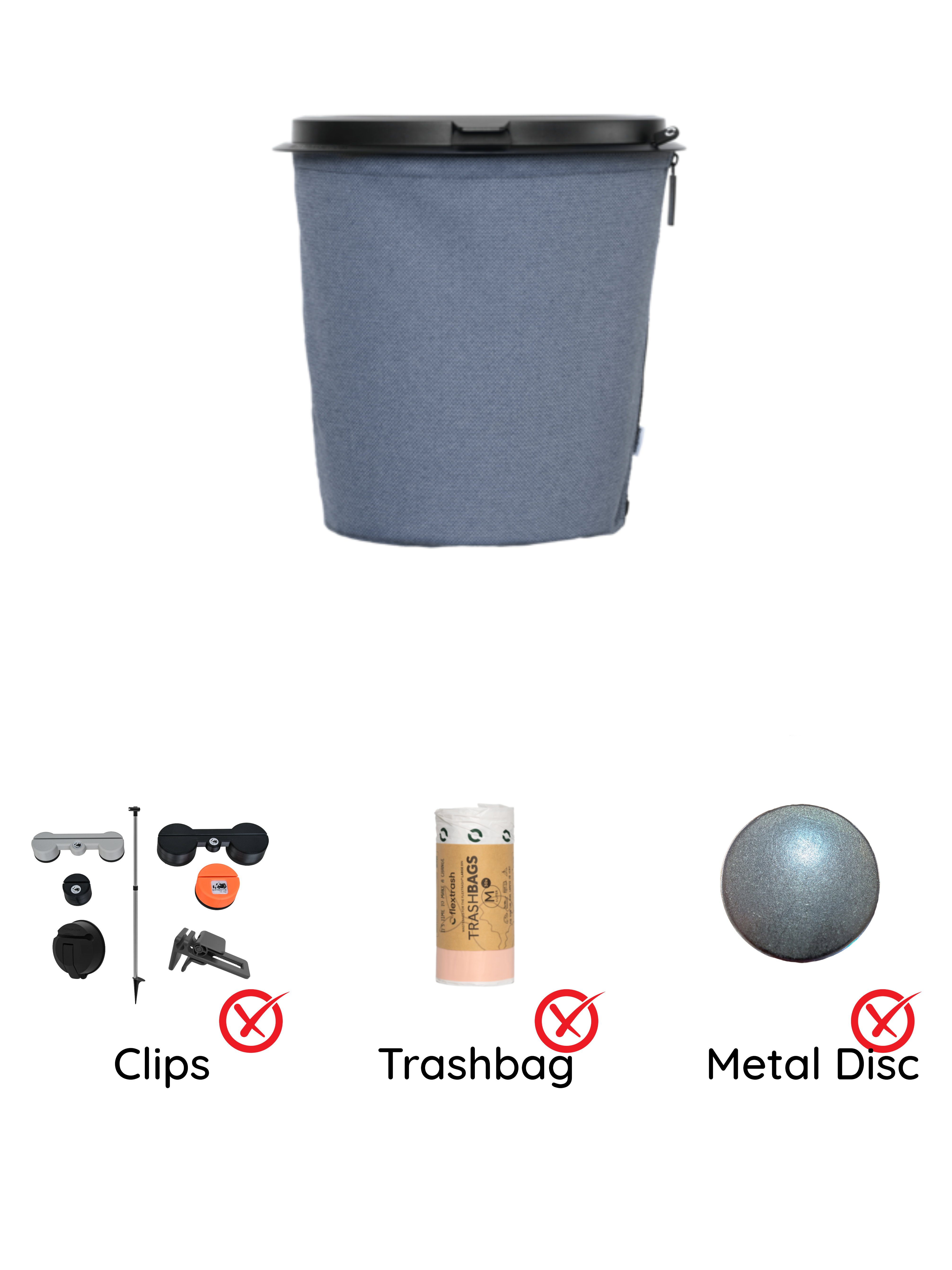 Pattumiera Flextrash - Media 5 litri - Portatile per Vanlife