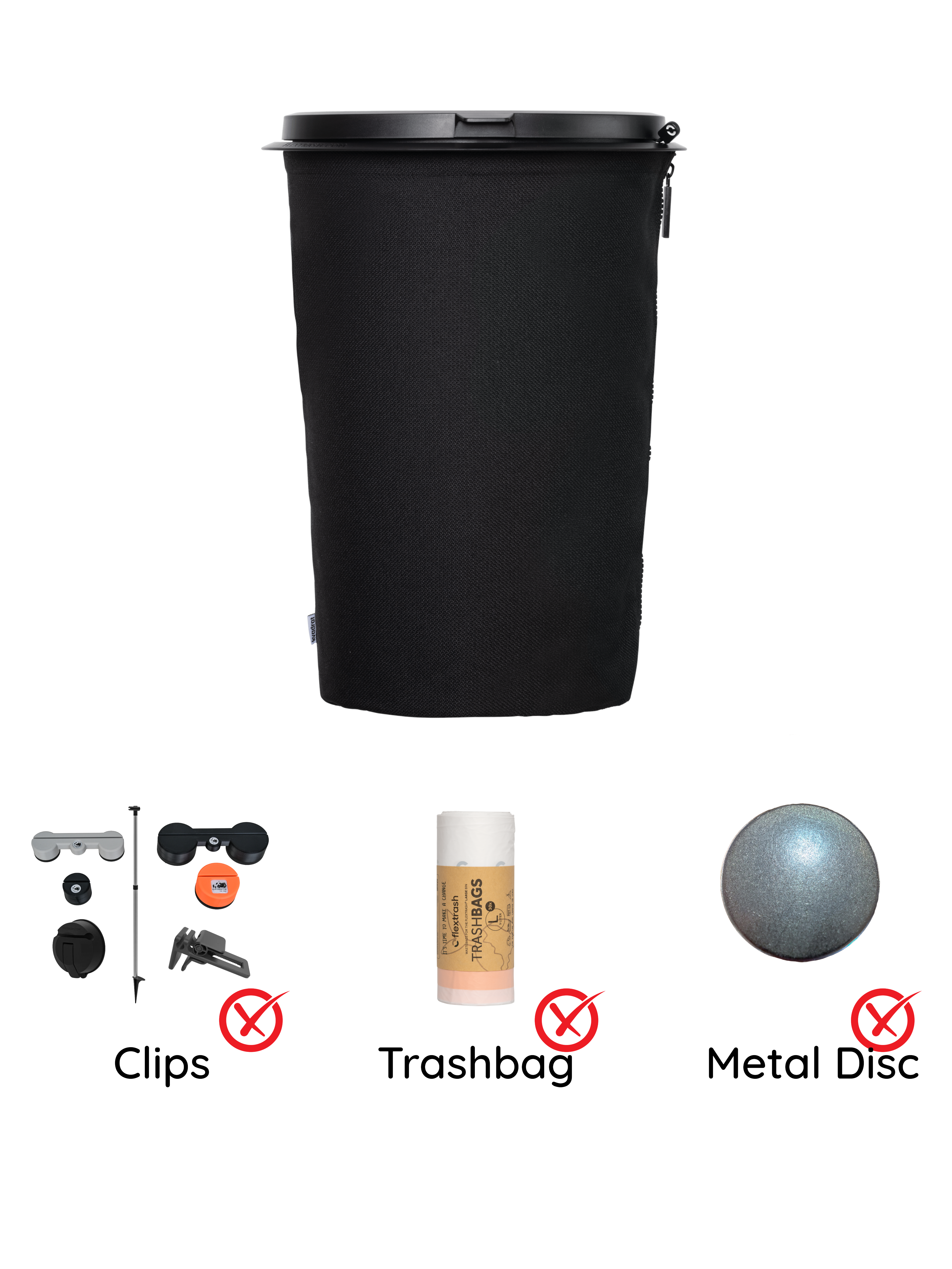 The Flextrash Waste Bin - Large 9 liters - Portable for Vanlife