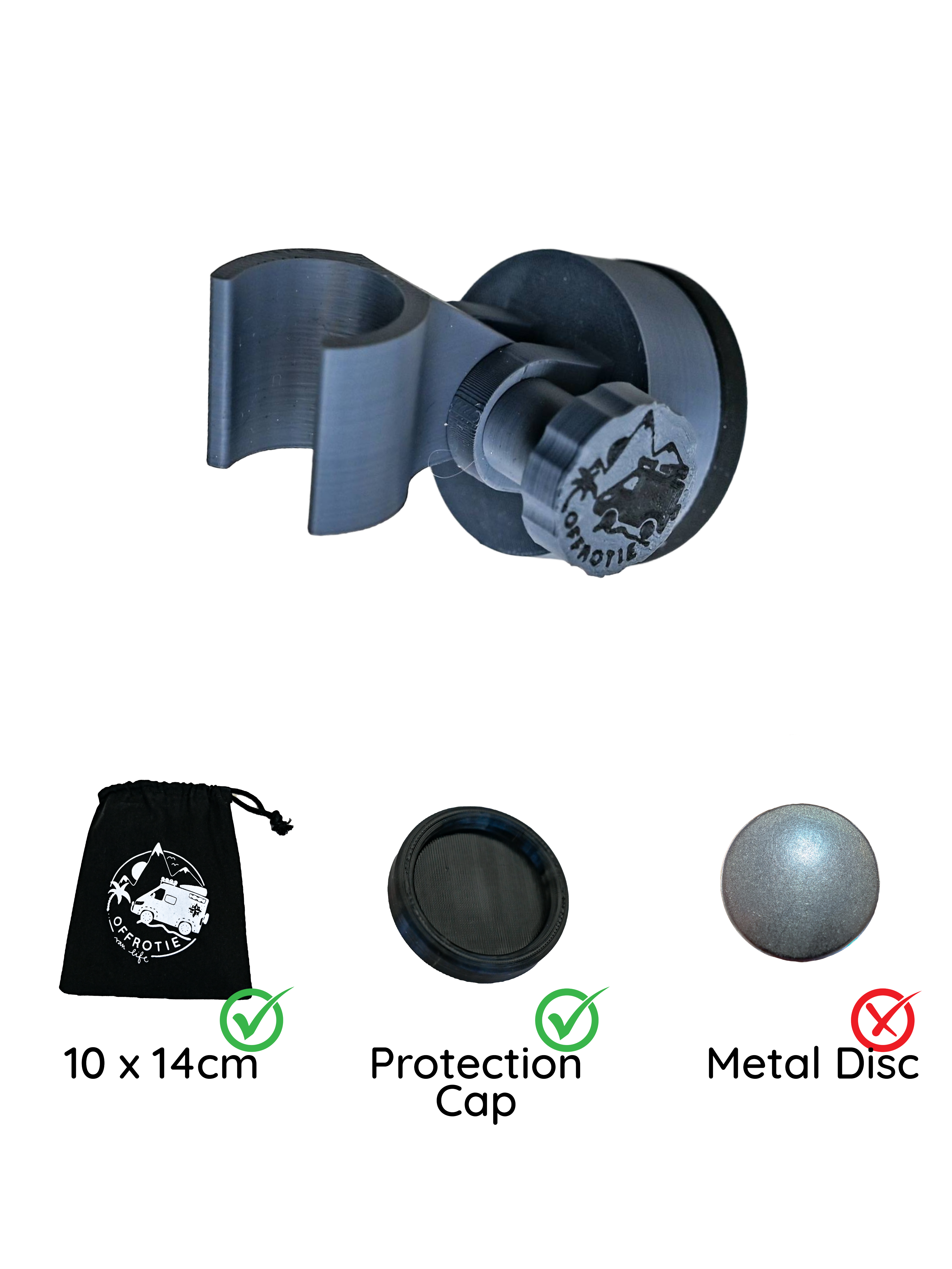 The Shower Holder Magnetic - Offrotie 3D Printed - Portable for Vanlife