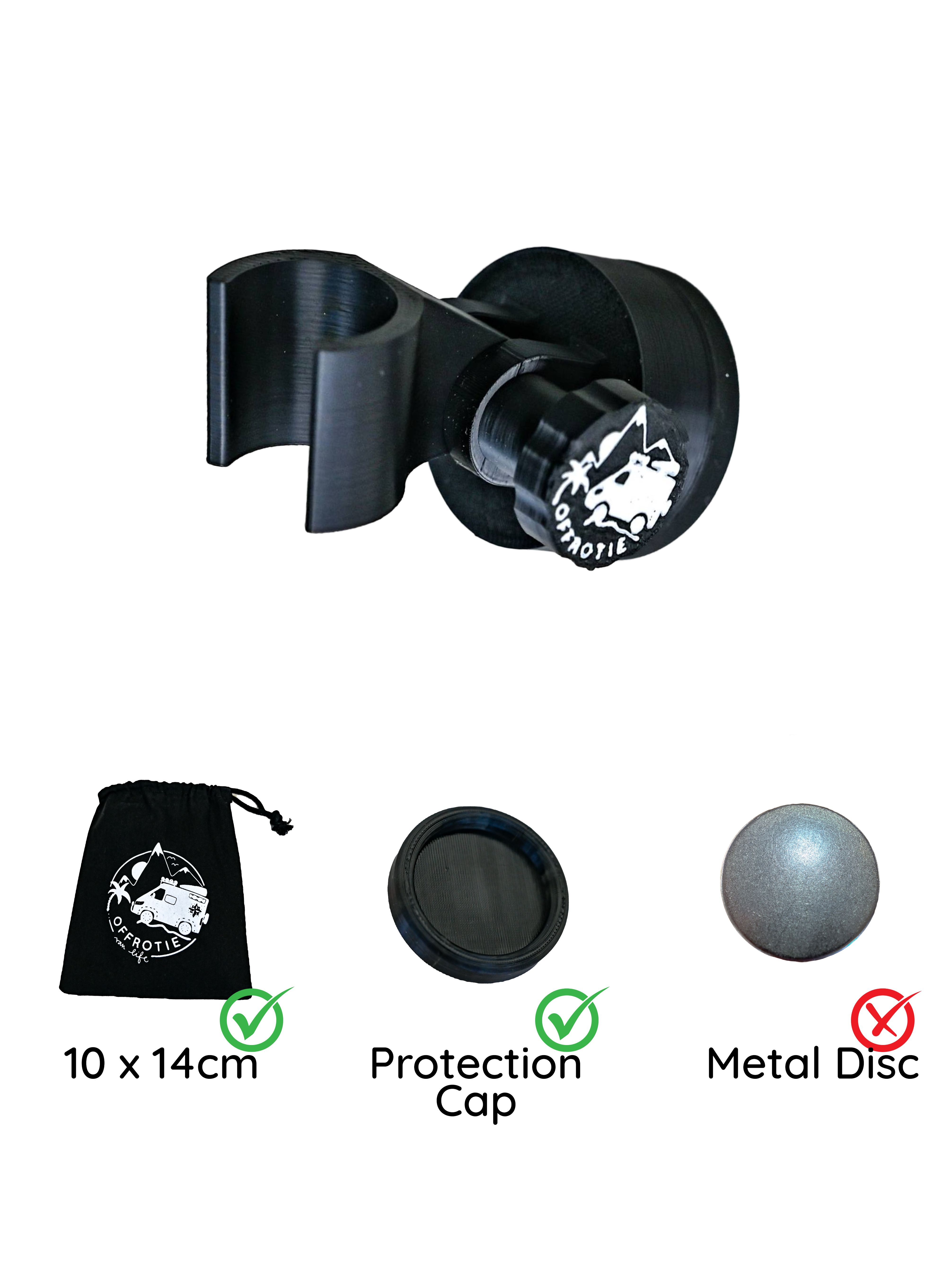 The Shower Holder Magnetic - Offrotie 3D Printed - Portable for Vanlife