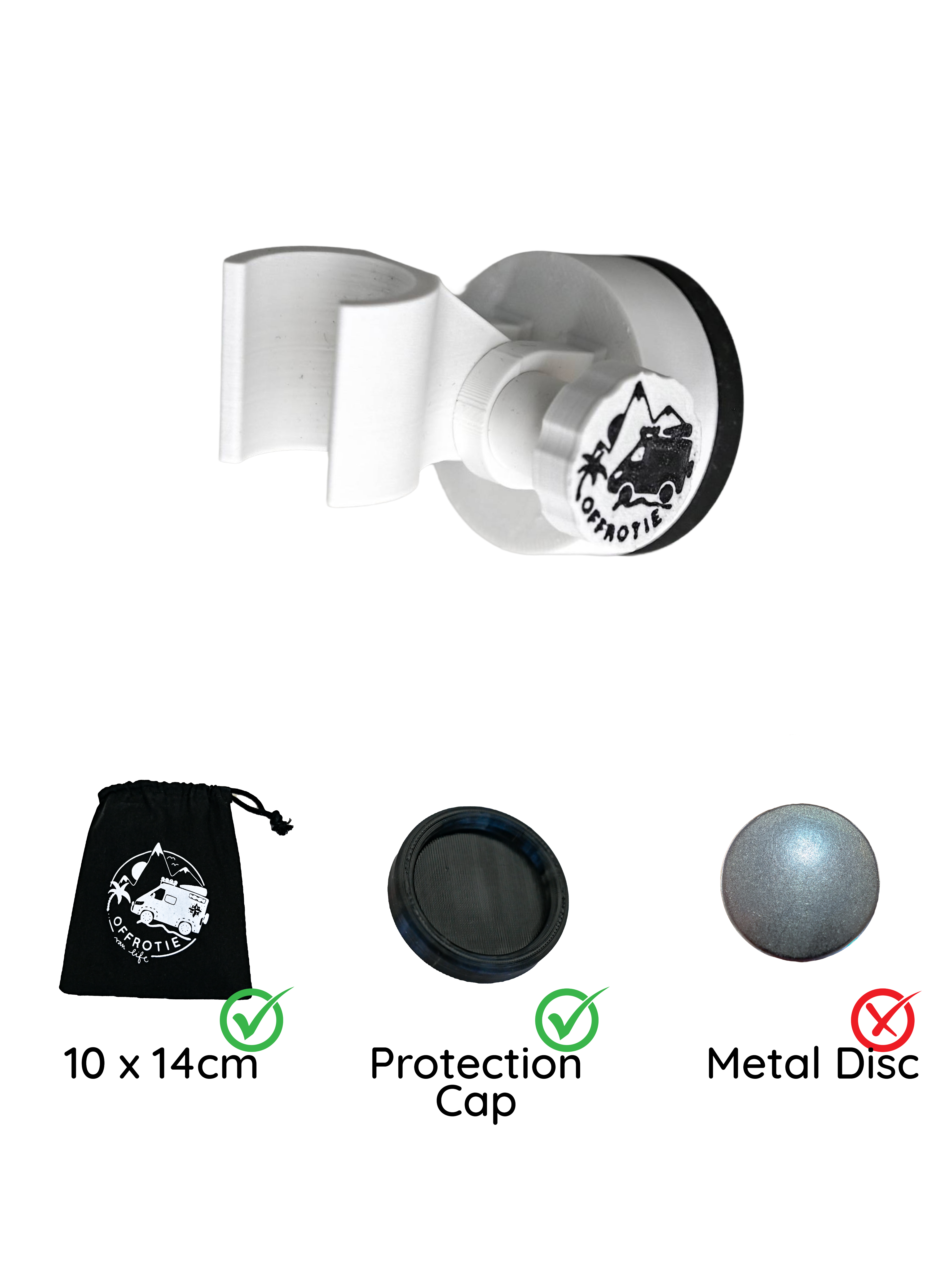 The Shower Holder Magnetic - Offrotie 3D Printed - Portable for Vanlife