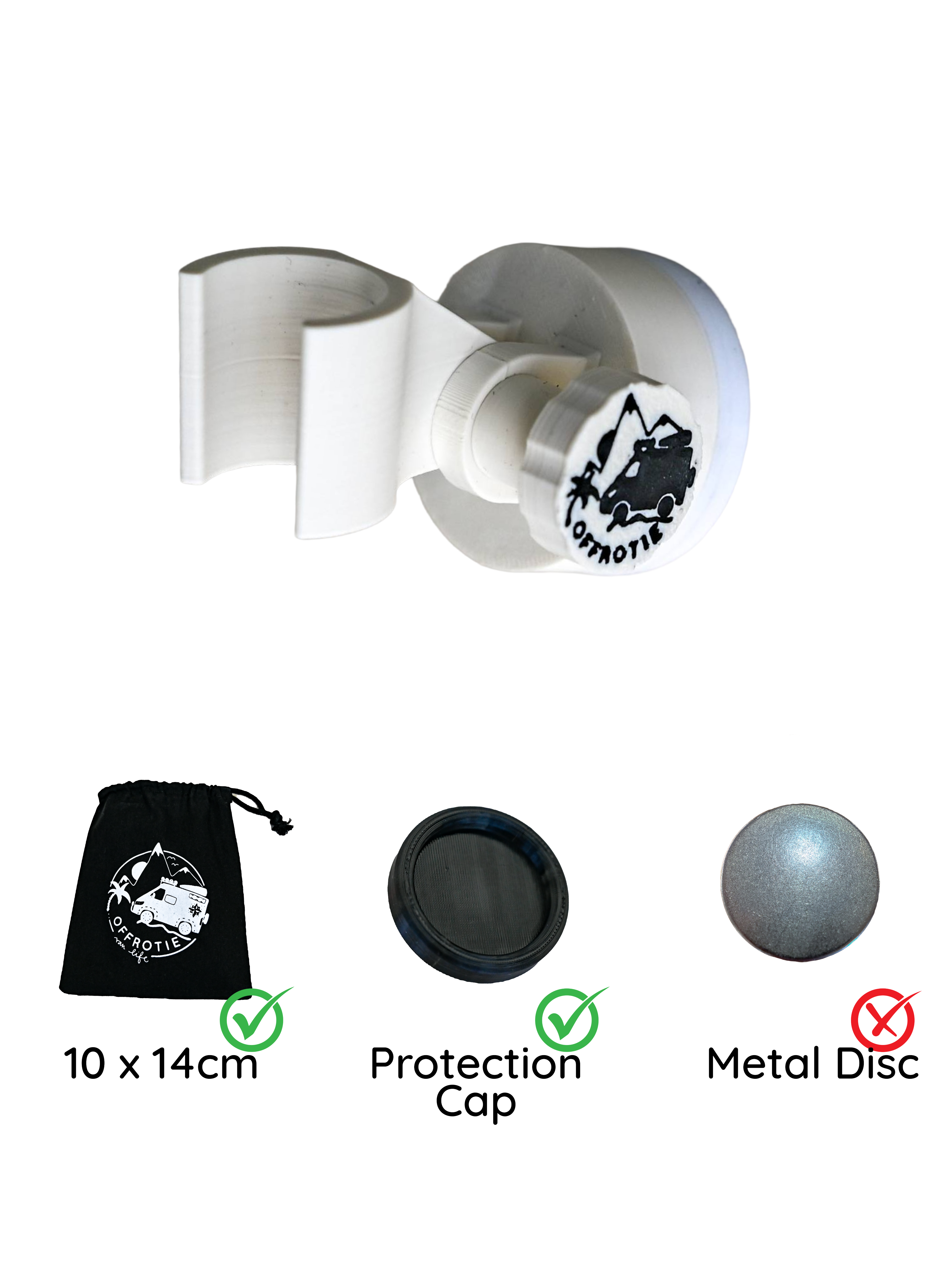 The Shower Holder Magnetic - Offrotie 3D Printed - Portable for Vanlife