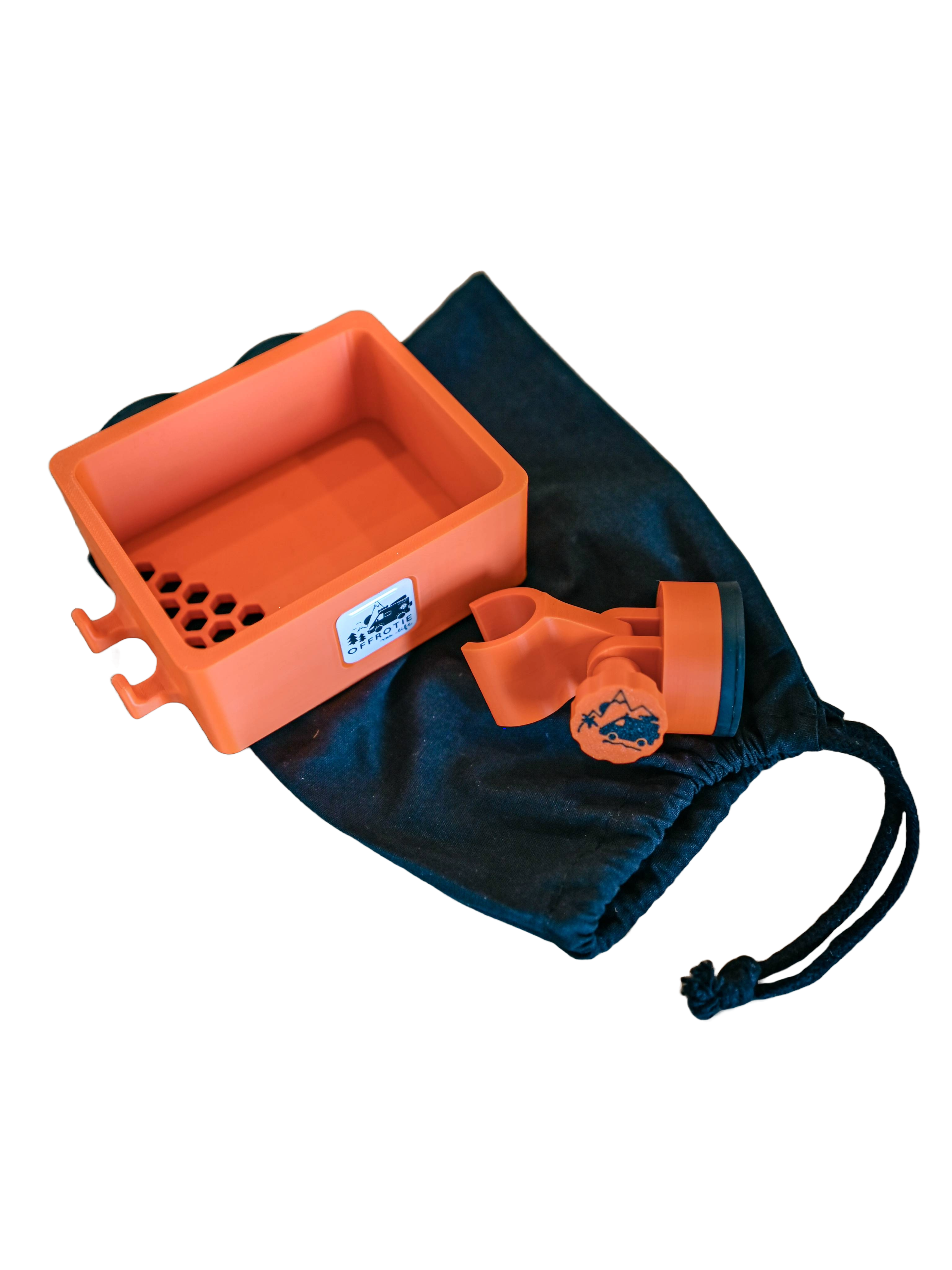Kit supporto e cestino per doccia magnetico stampato in 3D Offrotie - Portatile per Vanlife