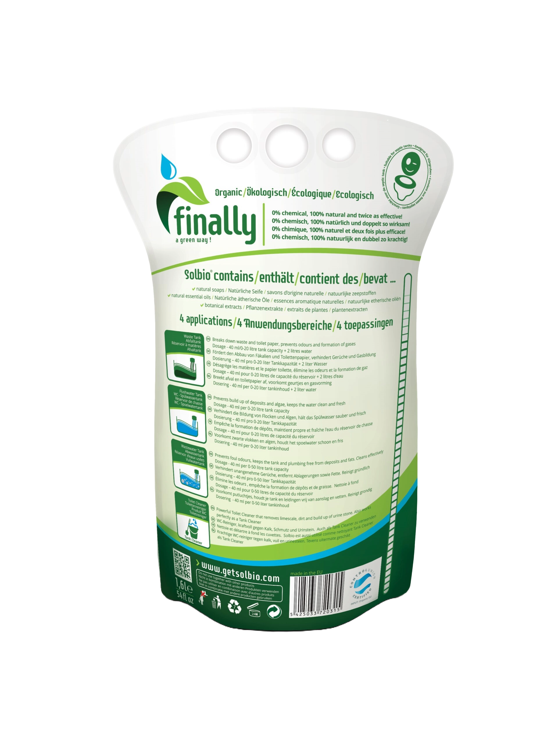 Le liquide de toilette Bio - Solbio Original Toilet Liquid - Biodégradable pour Vanlife