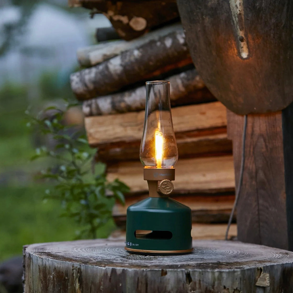 Mori Mori LED Lantern with Speaker, Original Green